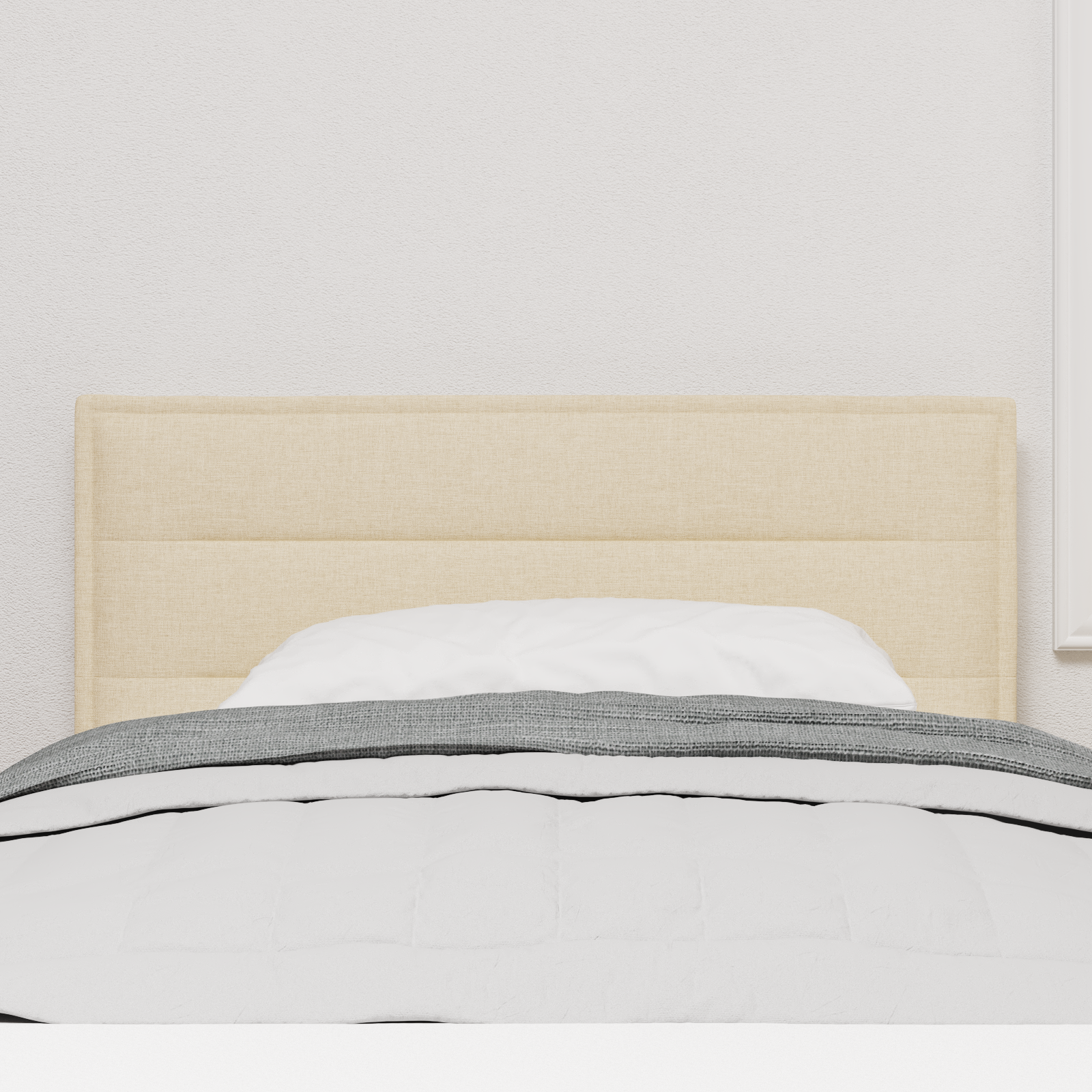 vidaXL Cap de pat design linii crem 80 cm țesătură vidaXL Cap de pat design linii crem 80 cm țesătură