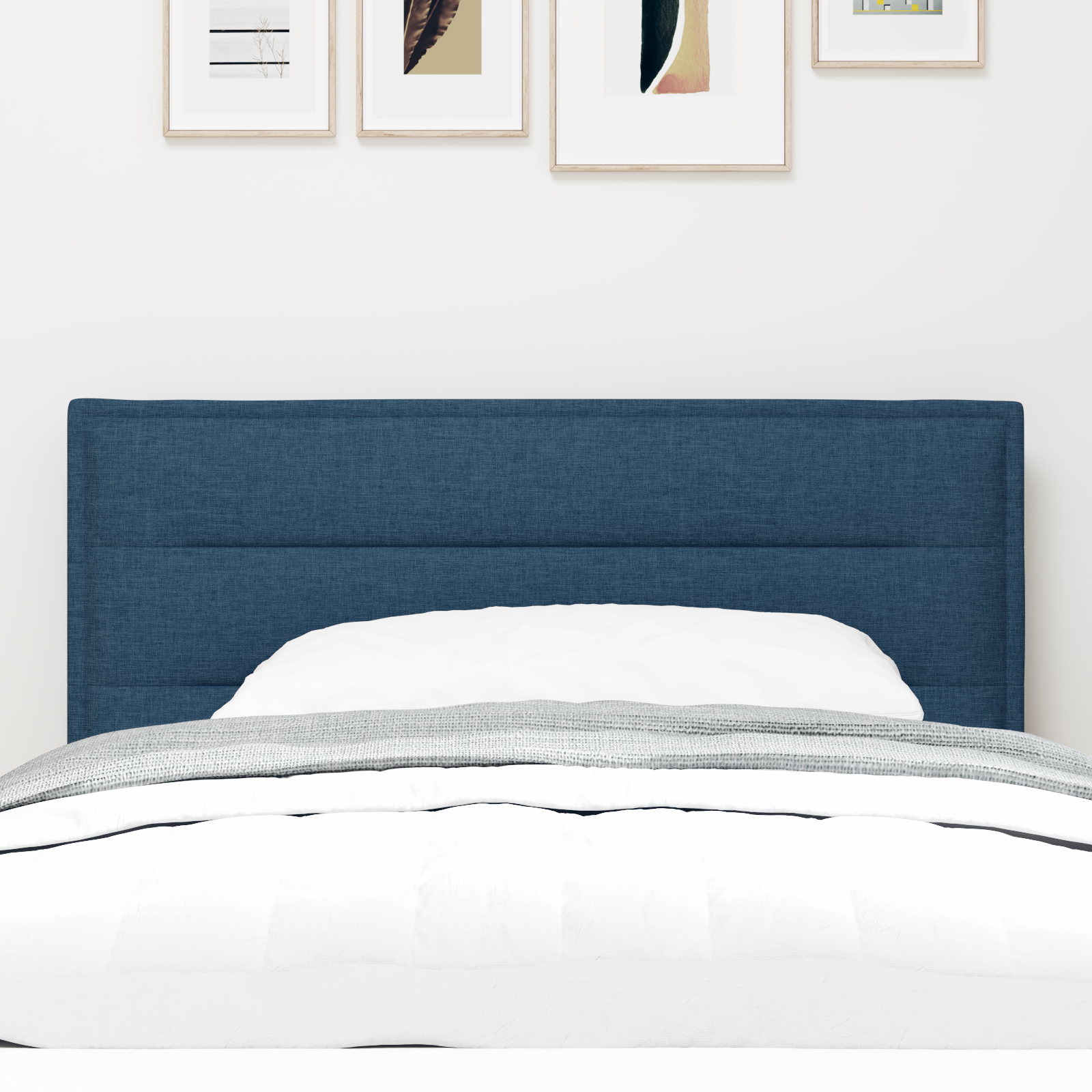 vidaXL Cap de pat LED Design Linii Albastru 80 cm Țesătură vidaXL Cap de pat LED Design Linii Albastru 80 cm Țesătură