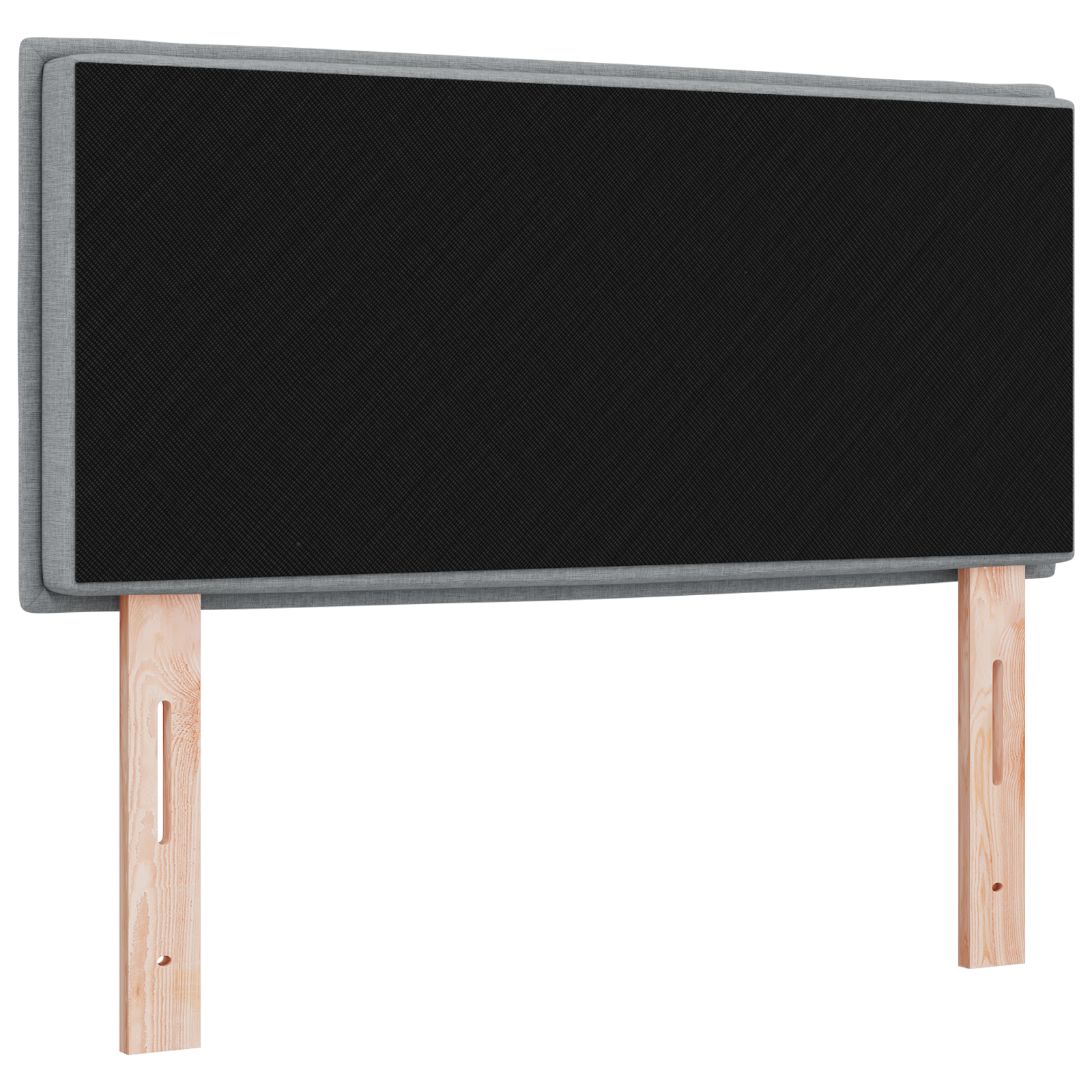 vidaXL Cap de Pat cu LED Design Linii Gri Deschis 90 cm Țesătură
