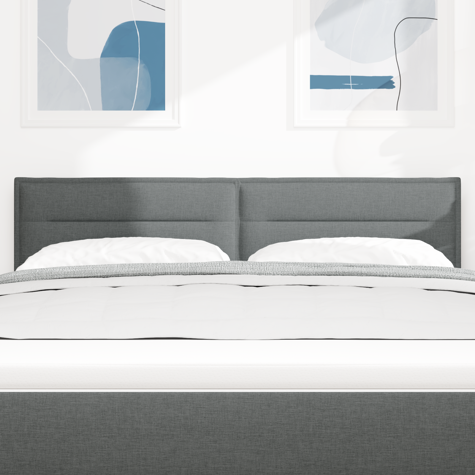 vidaXL Headboard LED Design Linii Gri Întunecos 80 cm Țesătură vidaXL Headboard LED Design Linii Gri Întunecos 80 cm Țesătură