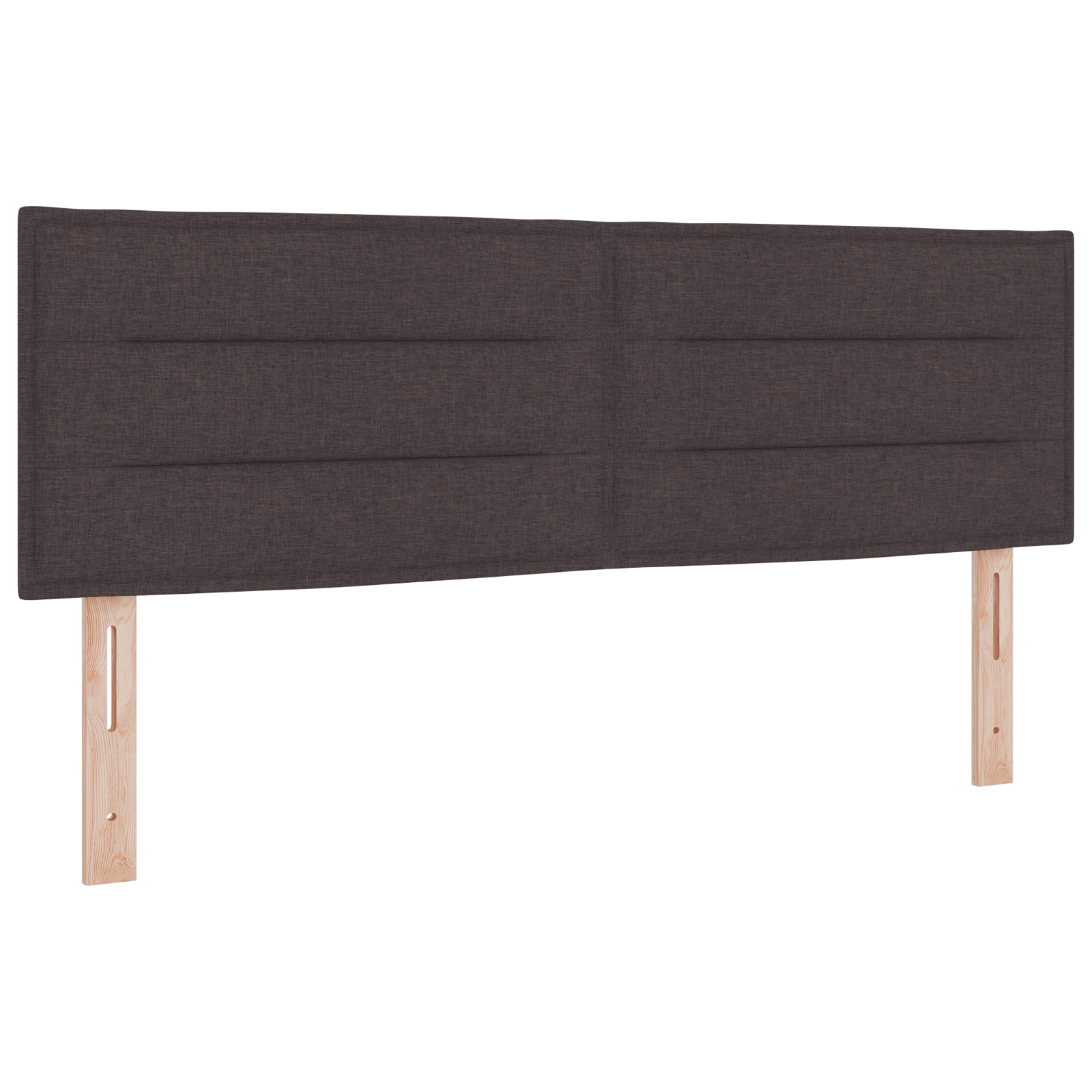 vidaXL Cap de pat LED Design Linii Maro închis 160 cm Țesătură