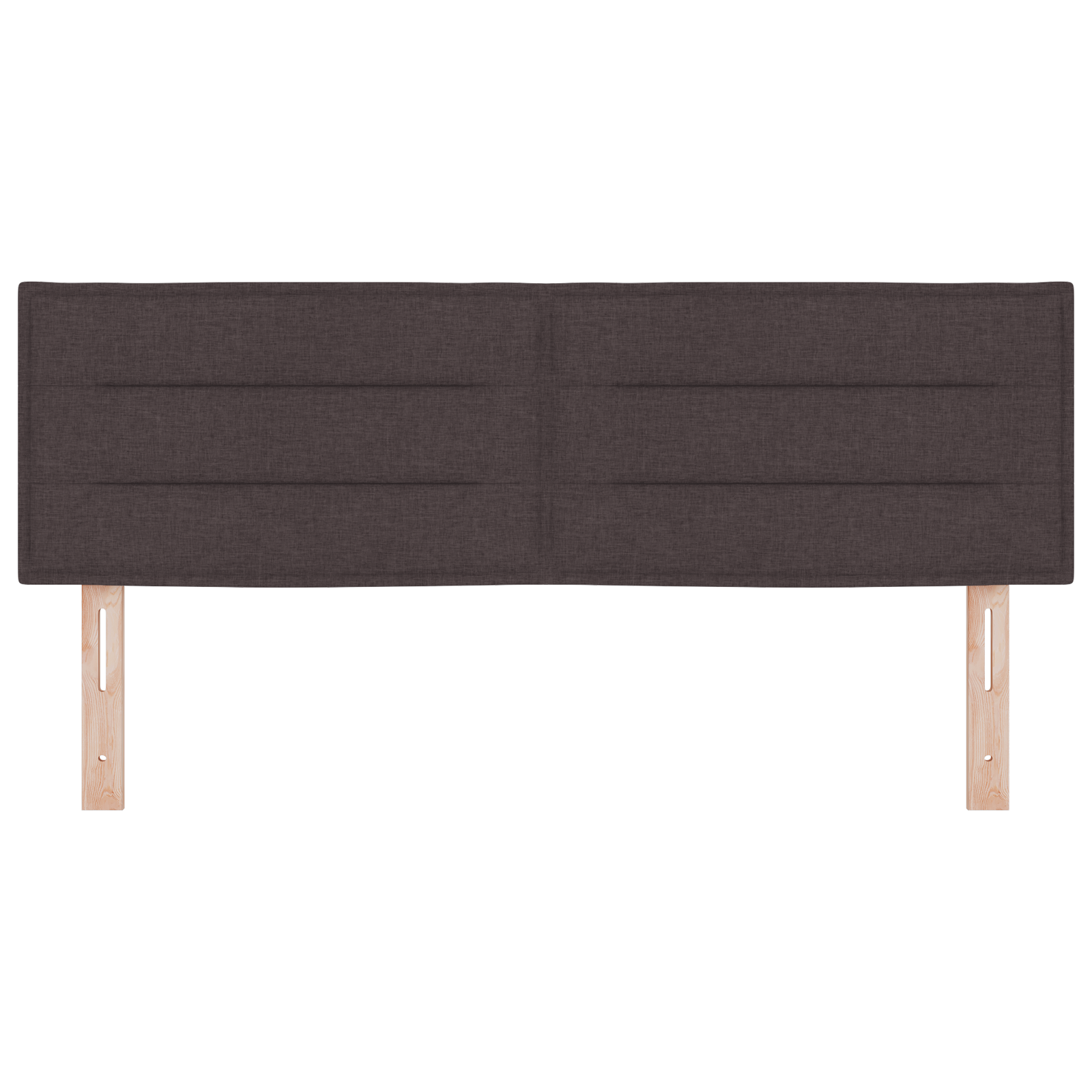 vidaXL Cap de pat LED Design Linii Maro închis 160 cm Țesătură
