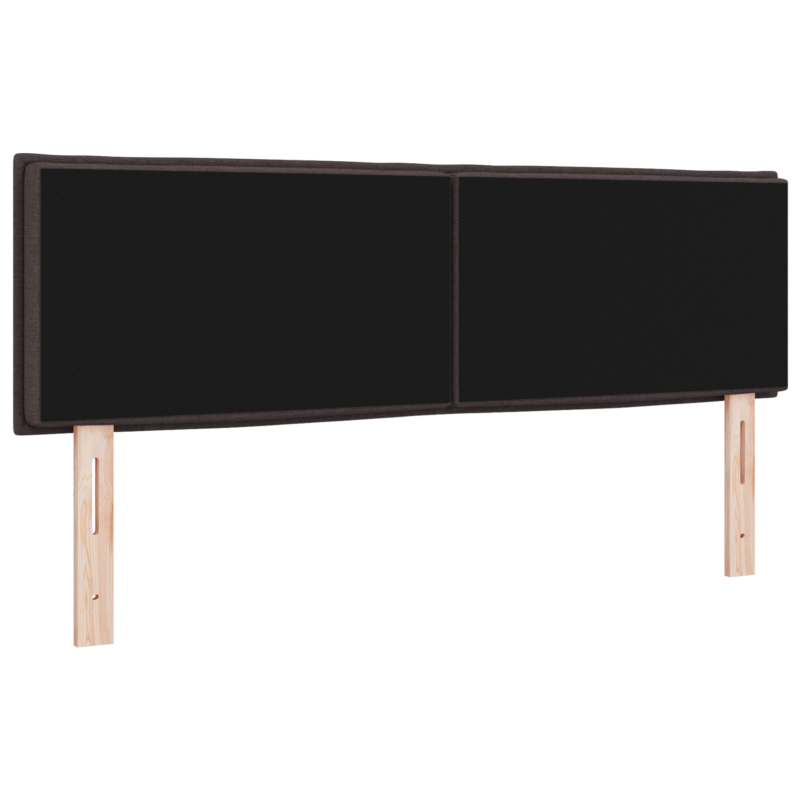 vidaXL Cap de pat LED Design Linii Maro închis 160 cm Țesătură