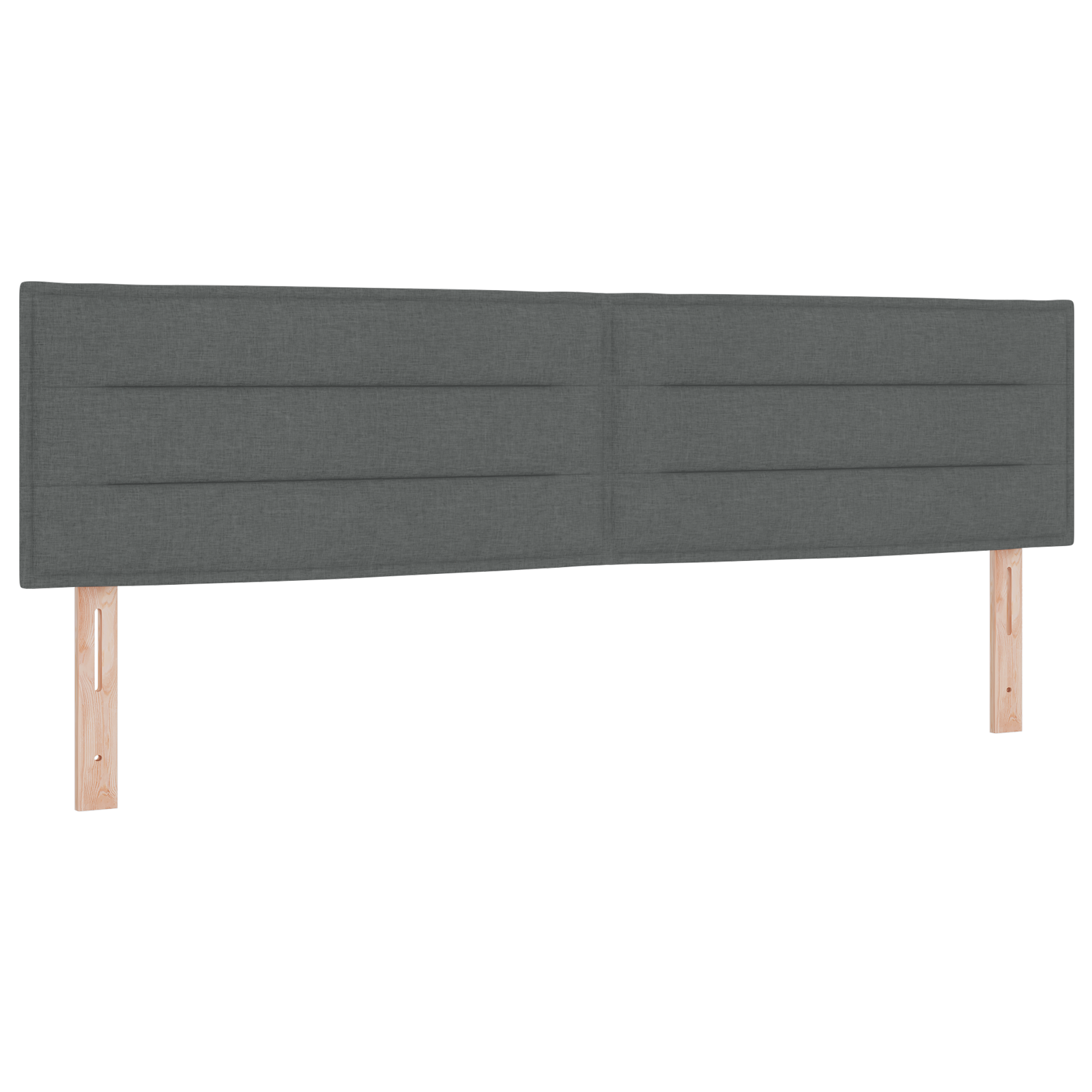 vidaXL Cap de pat LED Design Linii Gri 180 cm Țesătură