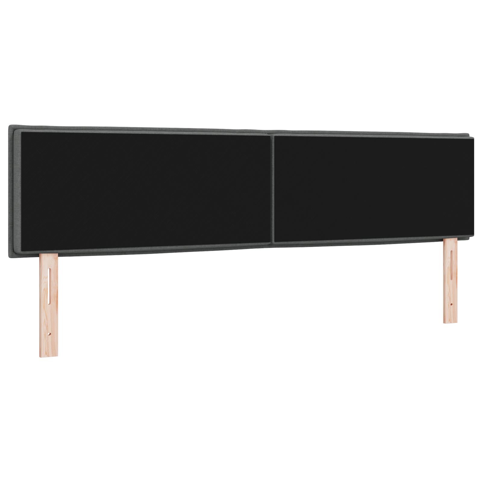 vidaXL Cap de pat LED Design Linii Gri 180 cm Țesătură