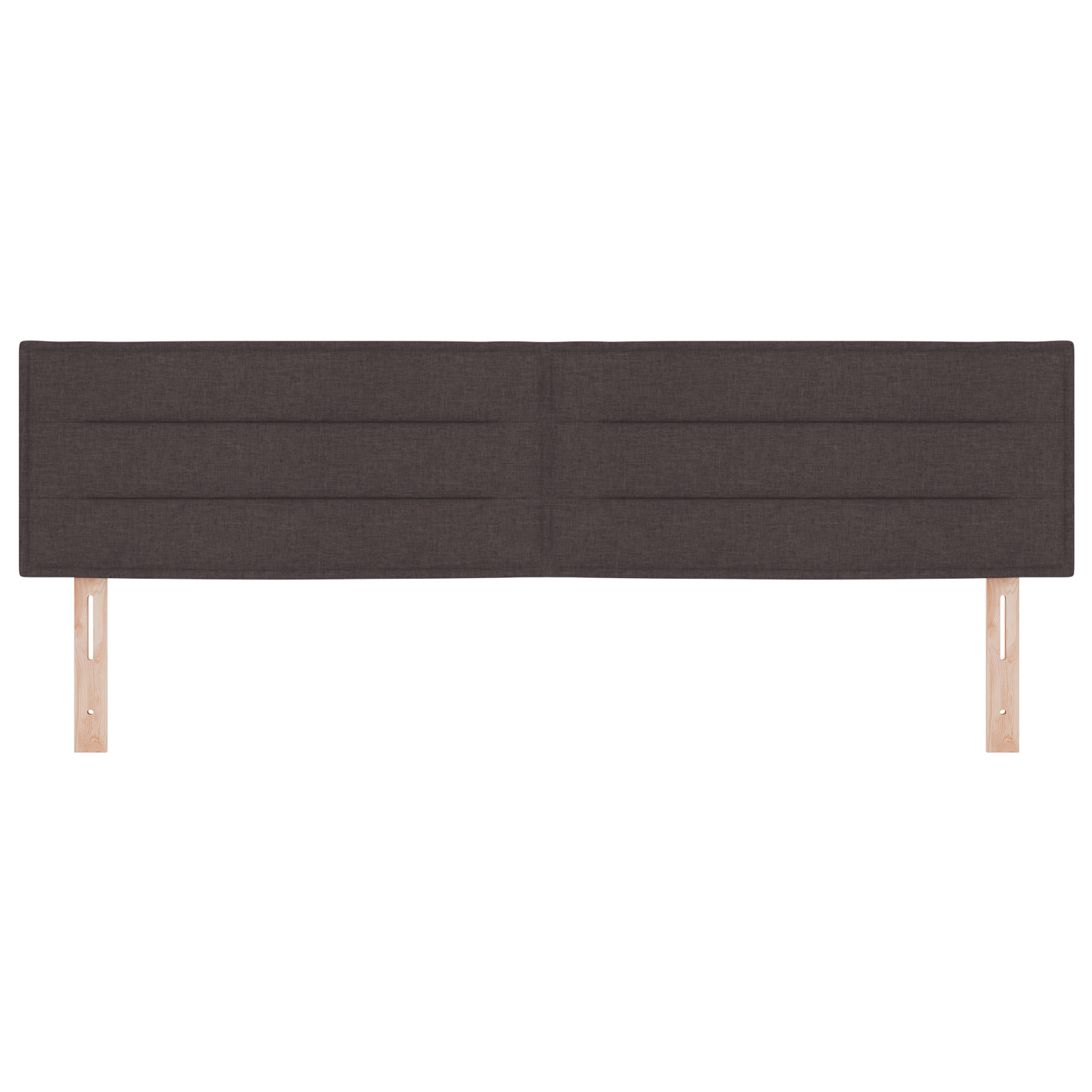 vidaXL Capitonat LED Linii Design Maro Întunecat 90 cm Ţesătură