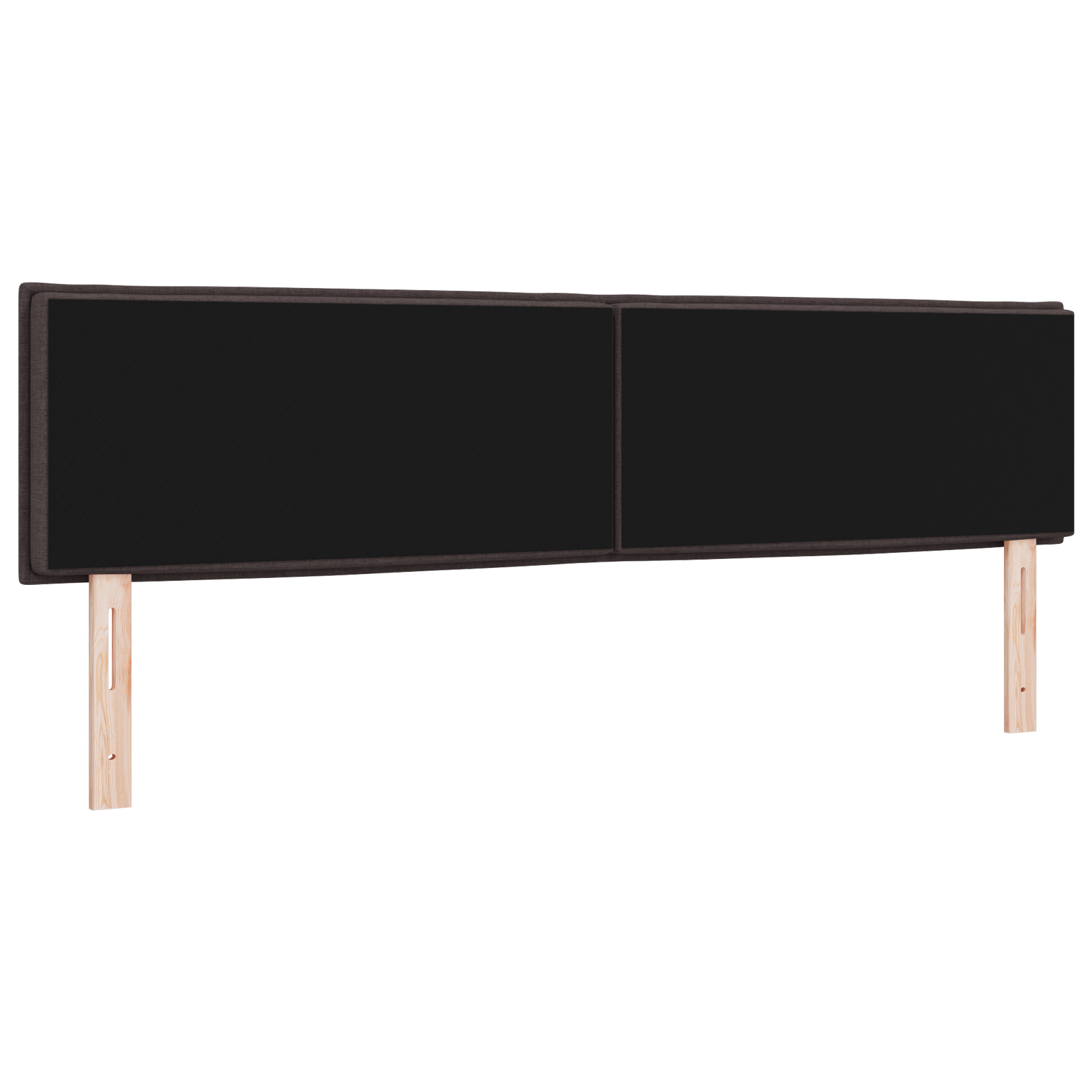vidaXL Capitonat LED Linii Design Maro Întunecat 90 cm Ţesătură