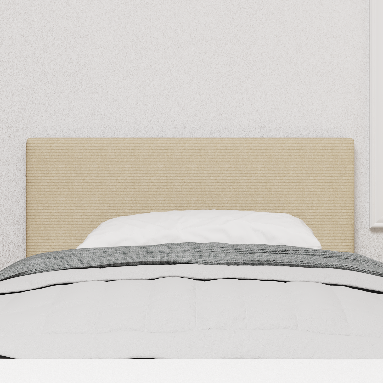 vidaXL Tăblie LED cu lumini cu bandă LED Gri verde 100 cm țesătură