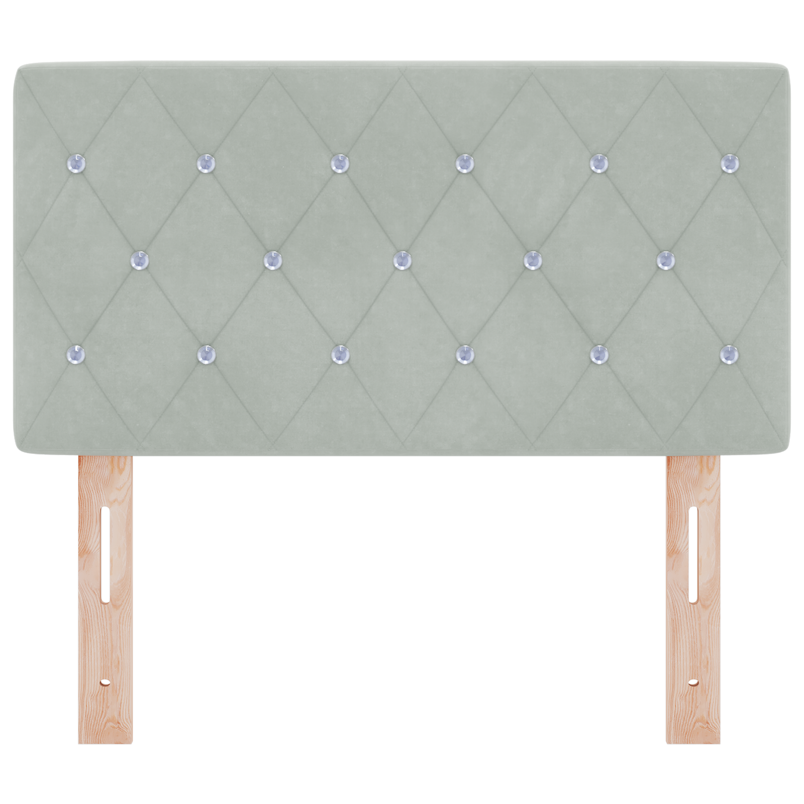 vidaXL Cap de pat LED cu butoane din cristal, tapitat, gri deschis, 80 cm, din catifea vidaXL Cap de pat LED cu butoane din cristal, tapitat, gri deschis, 80 cm, din catifea