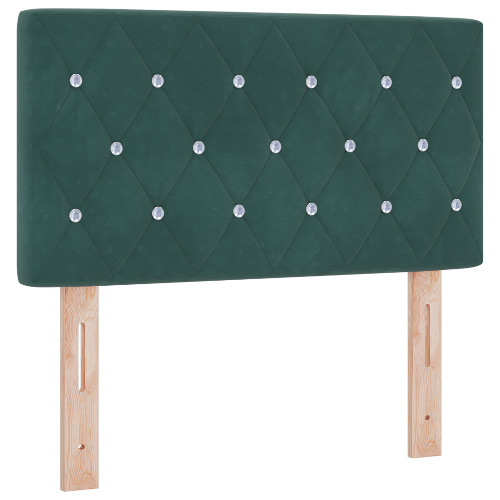 vidaXL Tăblie LED cu lumini cu bandă LED Verde închis 80 cm Catifea