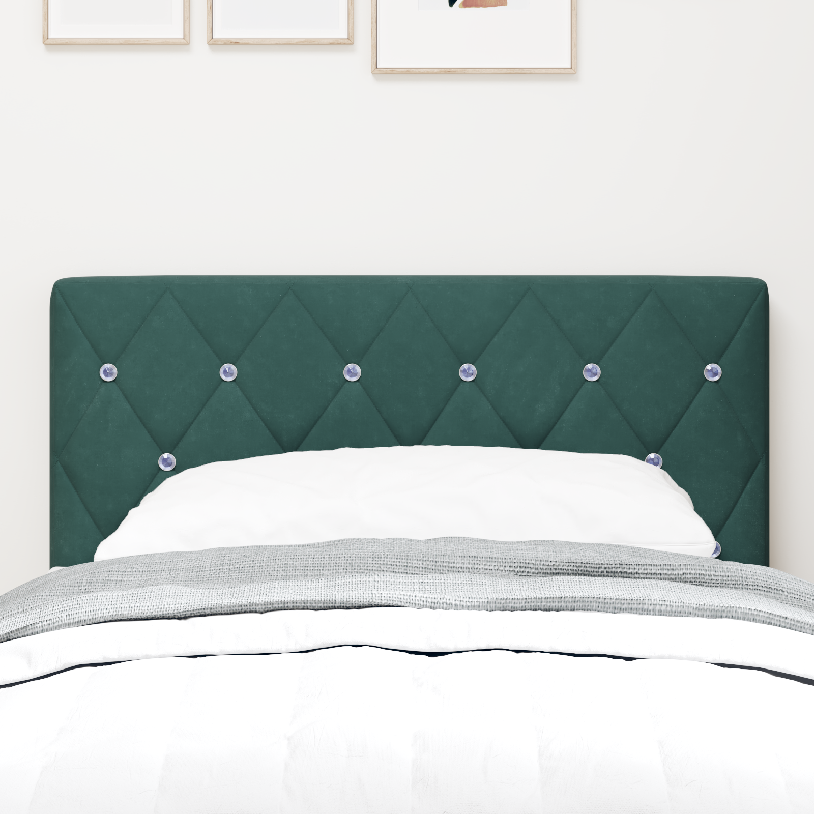 vidaXL Tăblie LED cu lumini cu bandă LED Verde închis 80 cm Catifea
