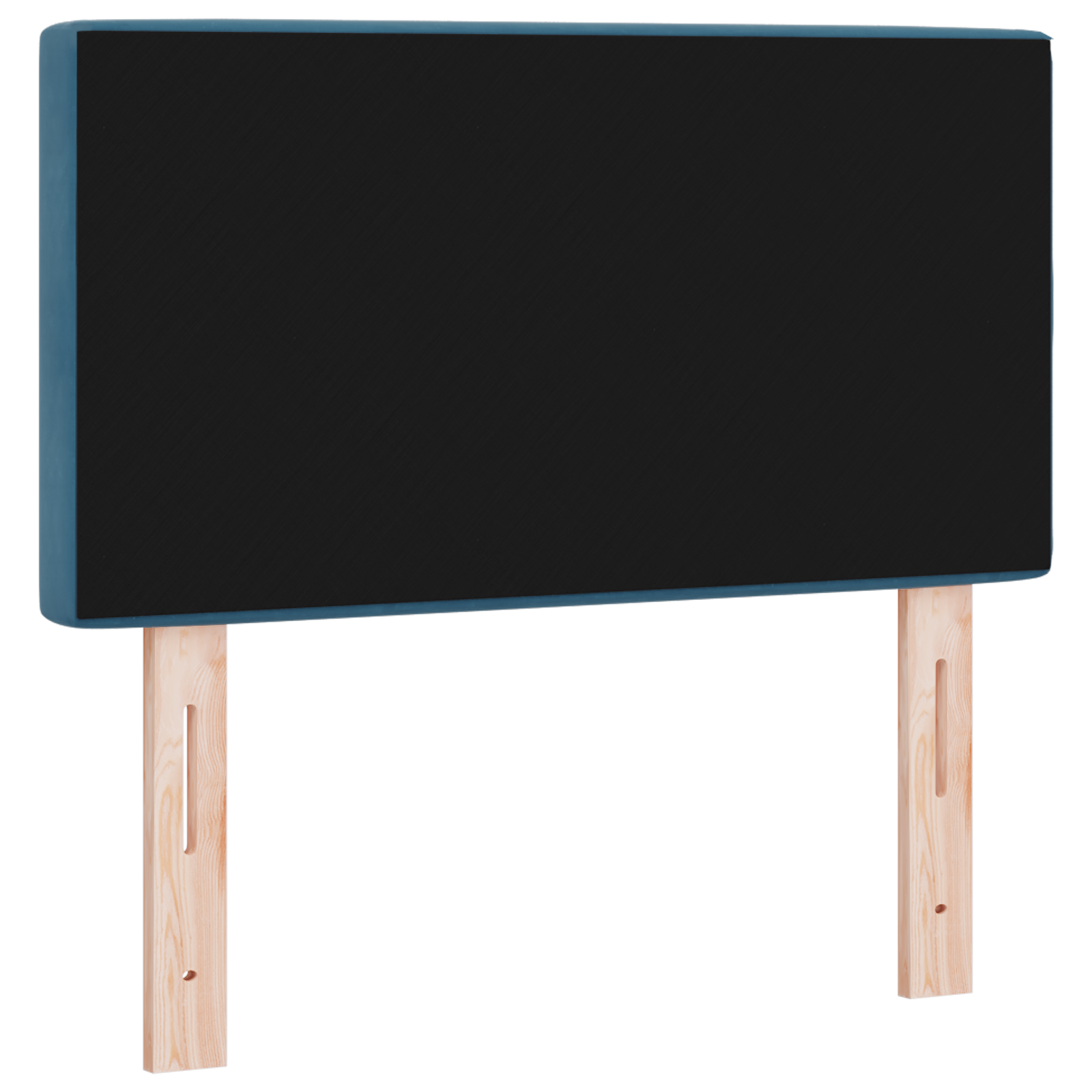 vidaXL Cap de pat LED cu buton de cristal tuftat albastru închis, 80 cm, din catifea