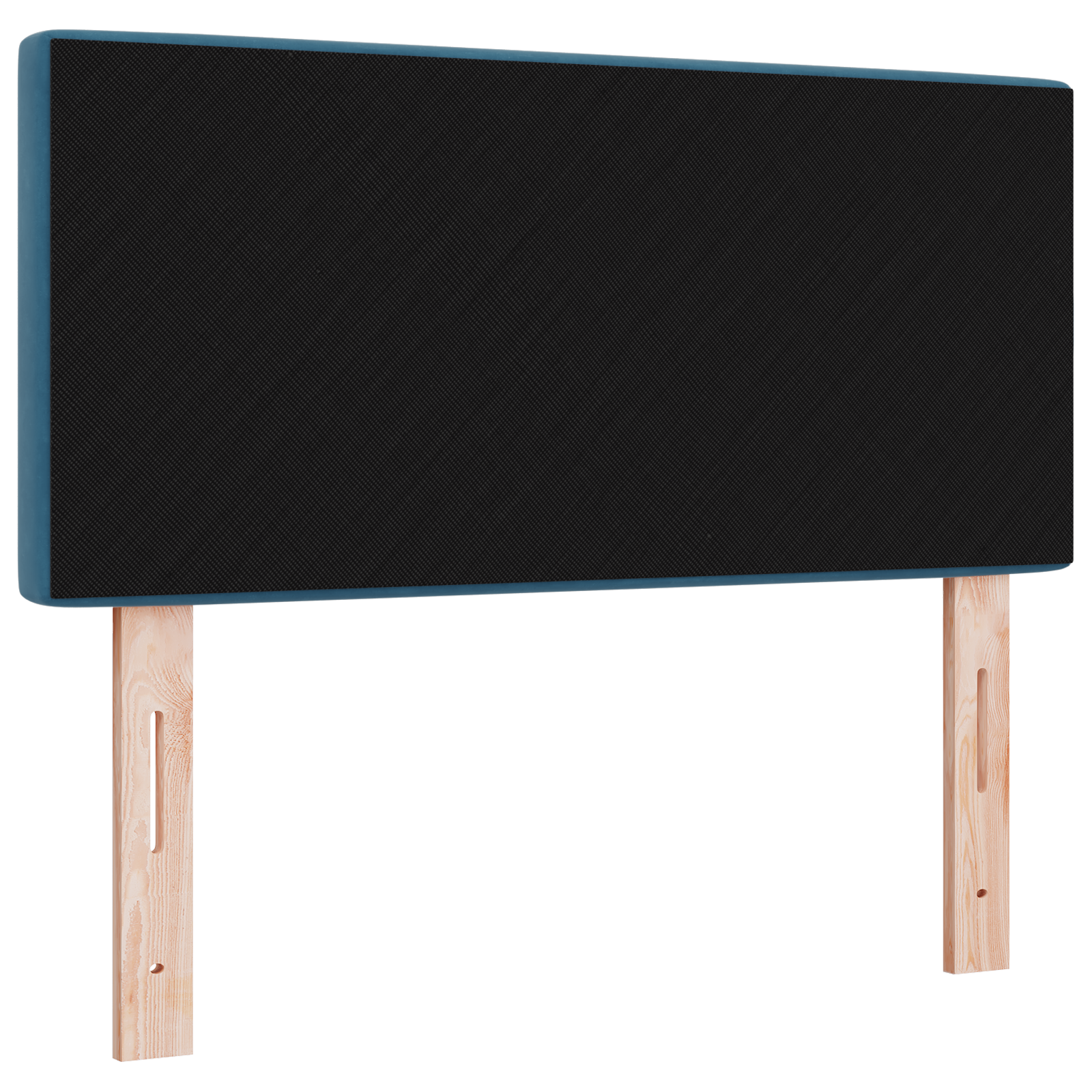 vidaXL Cap de pat LED , cu butoane din cristal, tuftat, albastru închis, 90 cm, din catifea