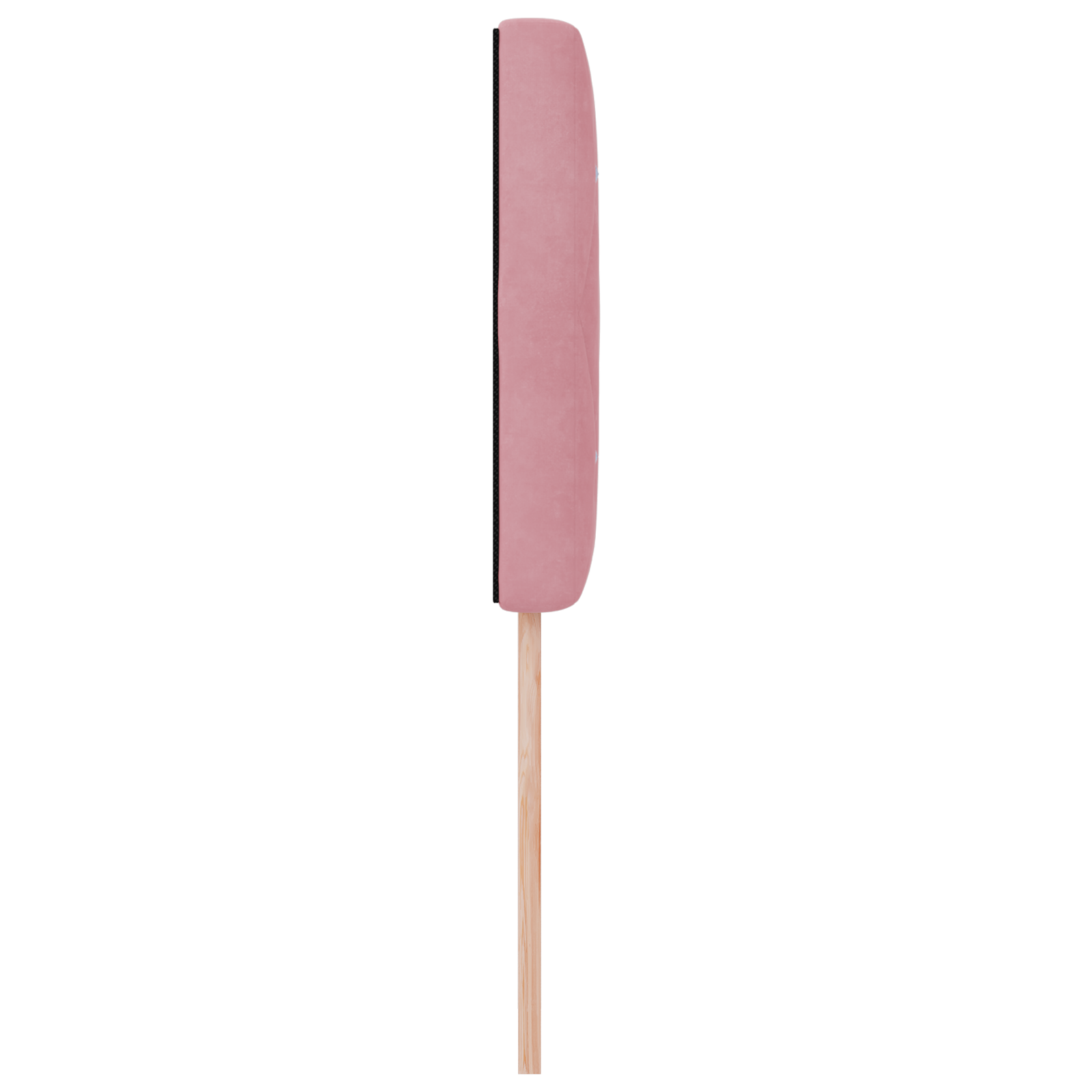 vidaXL <strong></strong> Cabeza de pat LED cu buton de cristal, tapițată, roz, 90 cm