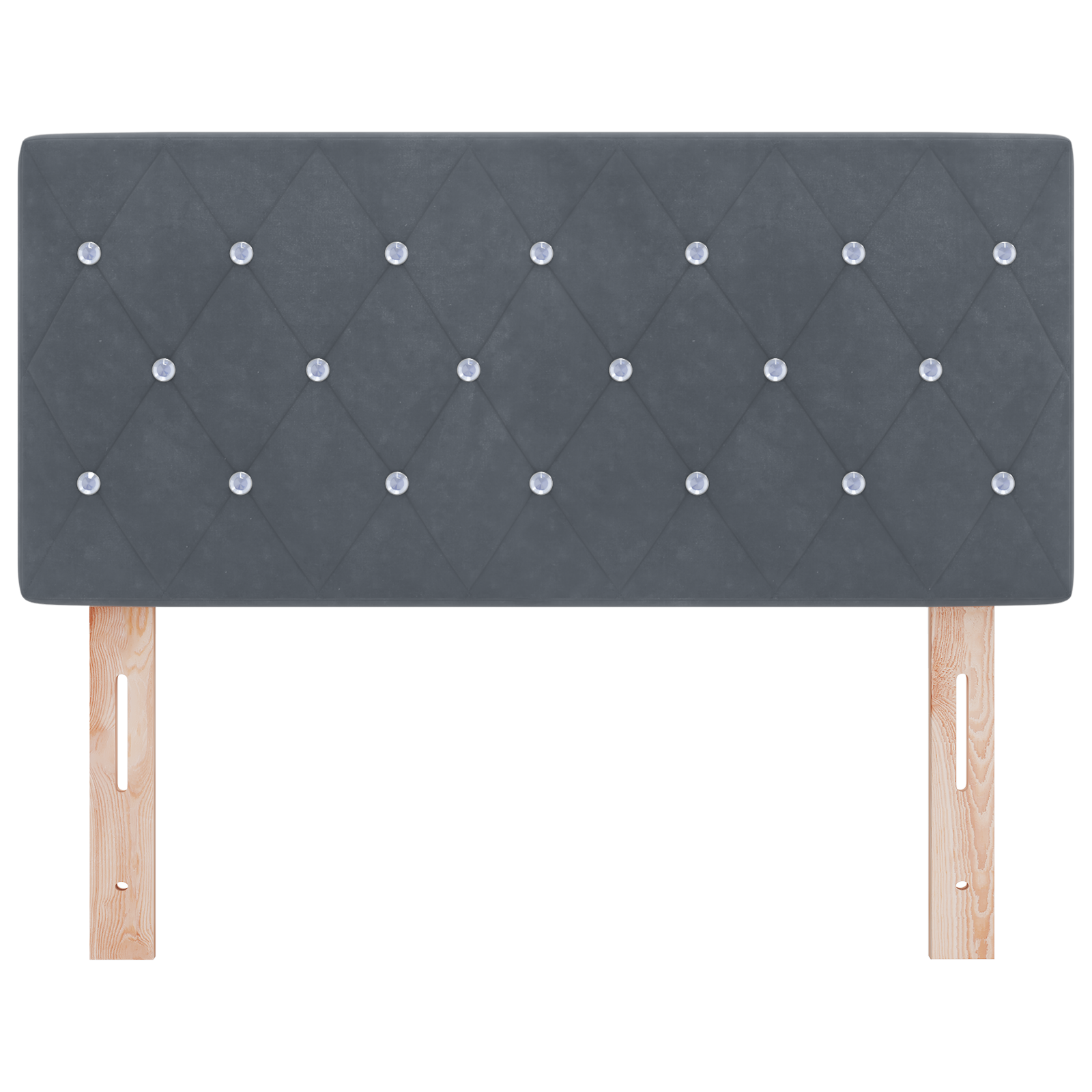 vidaXL Tăblie LED cu lumini cu bandă LED Gri închis 100 cm Catifea