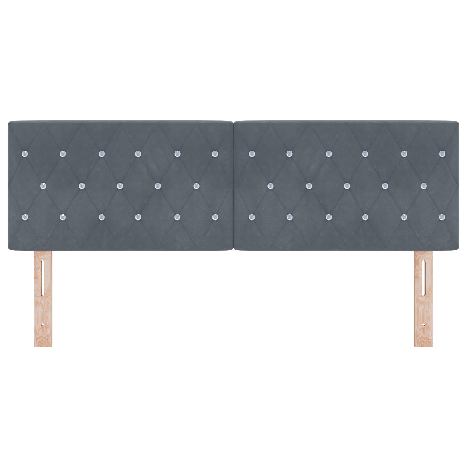 vidaXL Tăblie LED cu lumini cu bandă LED Gri închis 144 cm Catifea