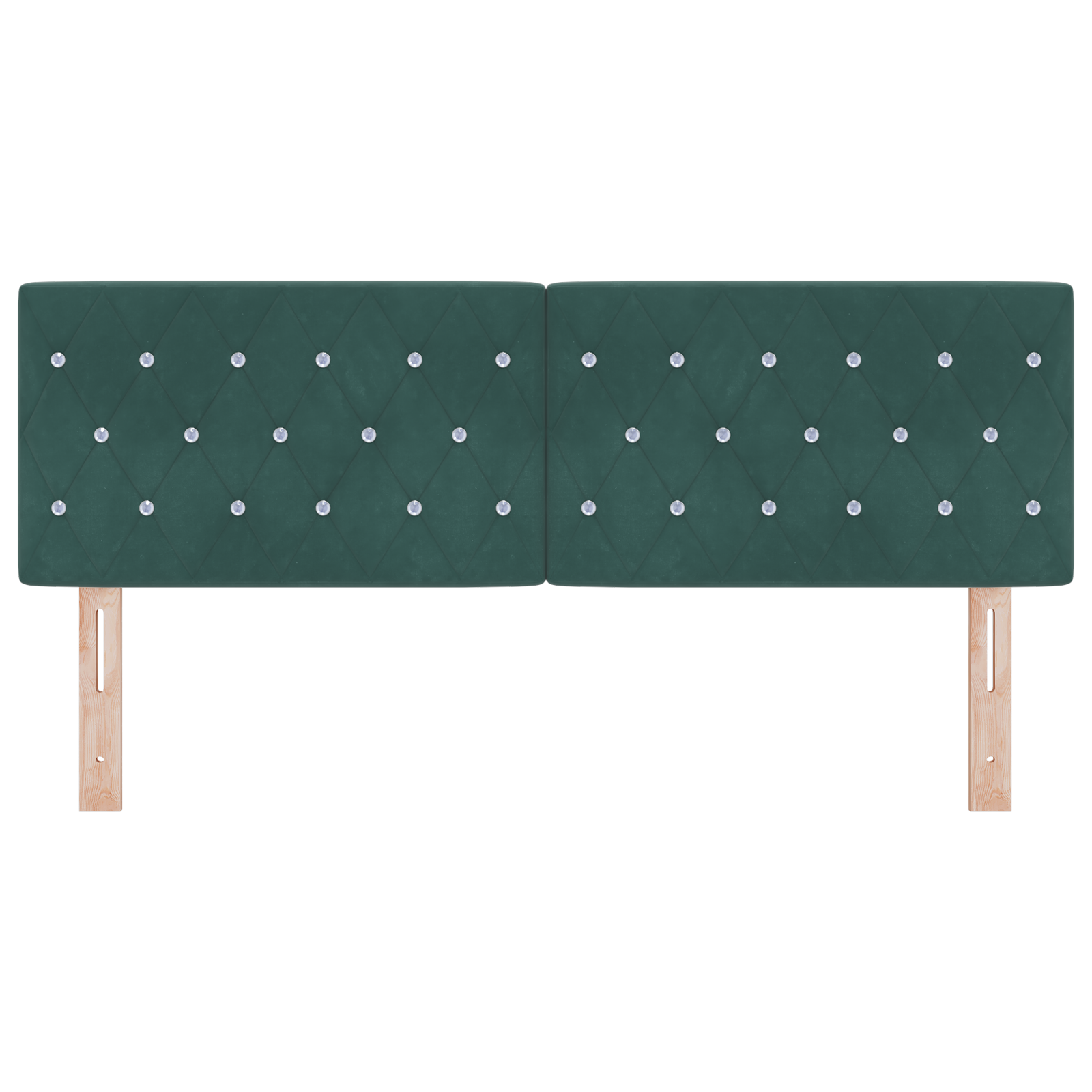 vidaXL Tăblie LED cu lumini cu bandă LED Verde închis 144 cm Catifea
