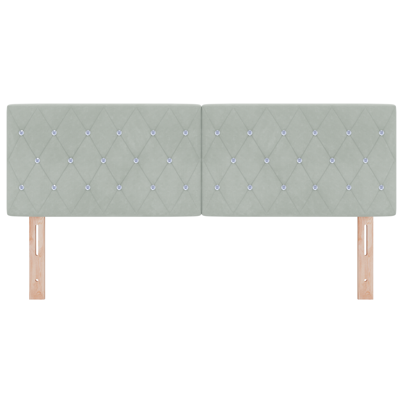 vidaXL Tăblie LED cu lumini cu bandă LED Gri deschis 80 cm Catifea