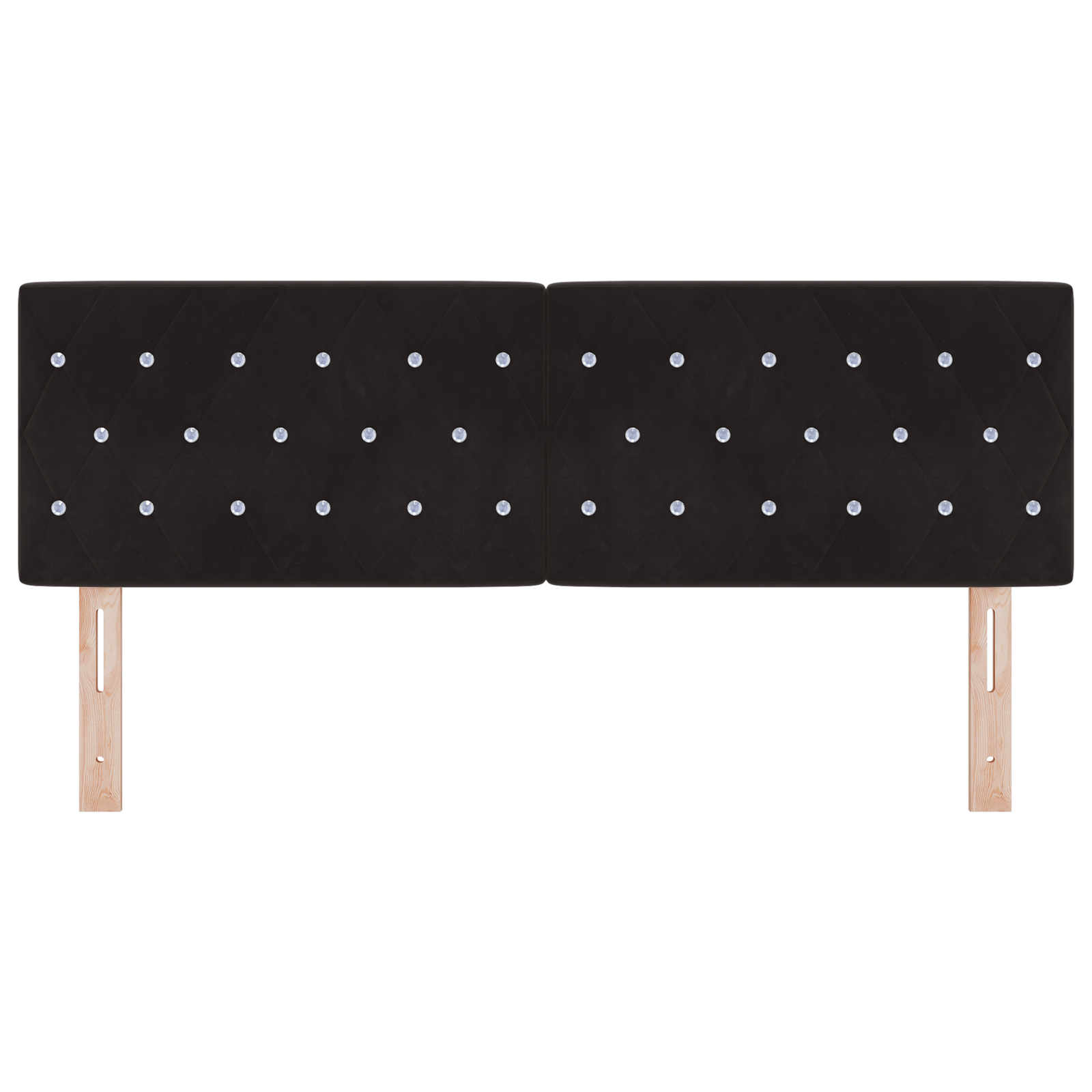 vidaXL Cap de pat LED cu butoane din cristal căptușit negru de 80 cm, Velur vidaXL Cap de pat LED cu butoane din cristal căptușit negru de 80 cm, Velur