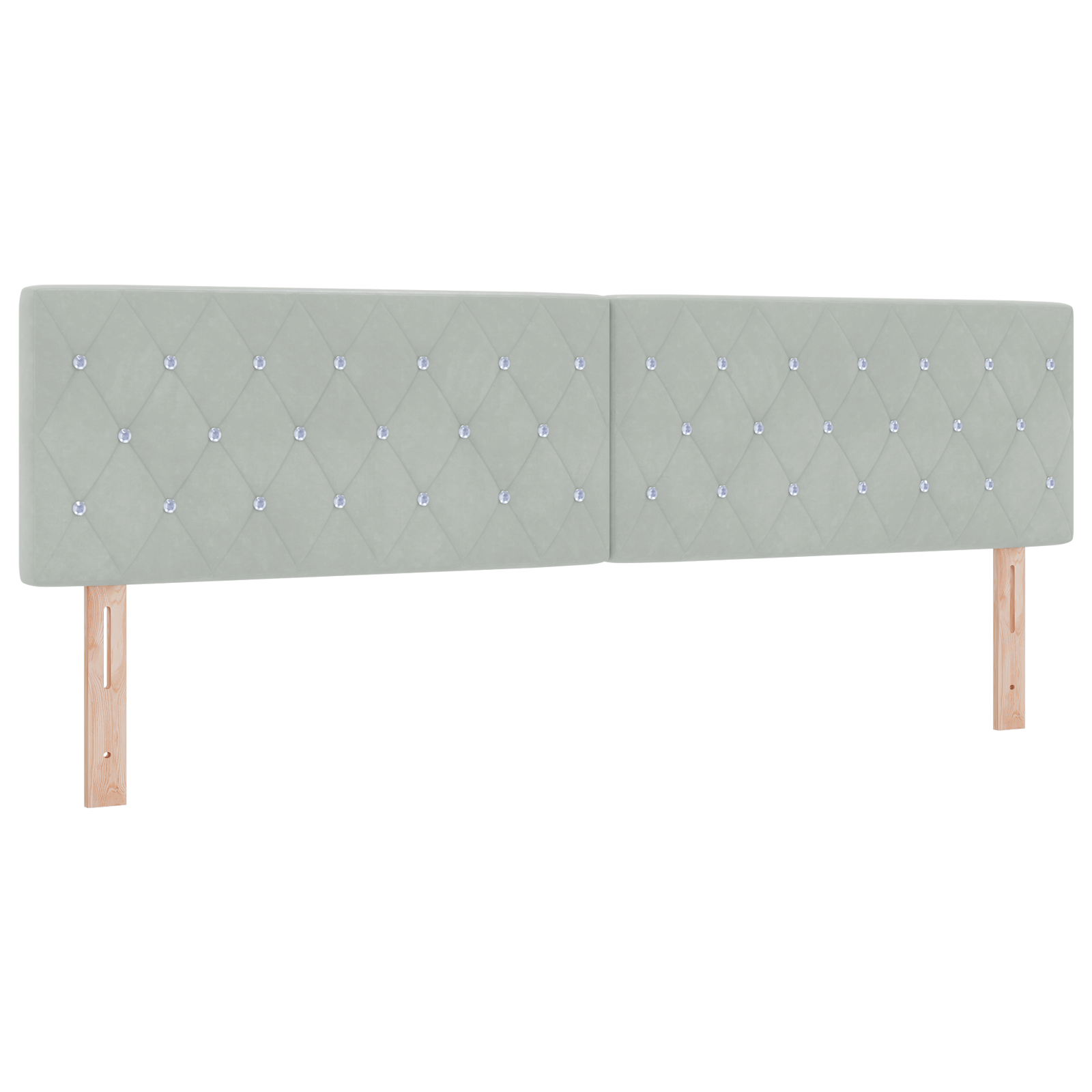 vidaXL Cap de pat LED cu buton de cristal, tapițat, gri deschis, 90 cm, din catifea vidaXL Cap de pat LED cu buton de cristal, tapițat, gri deschis, 90 cm, din catifea