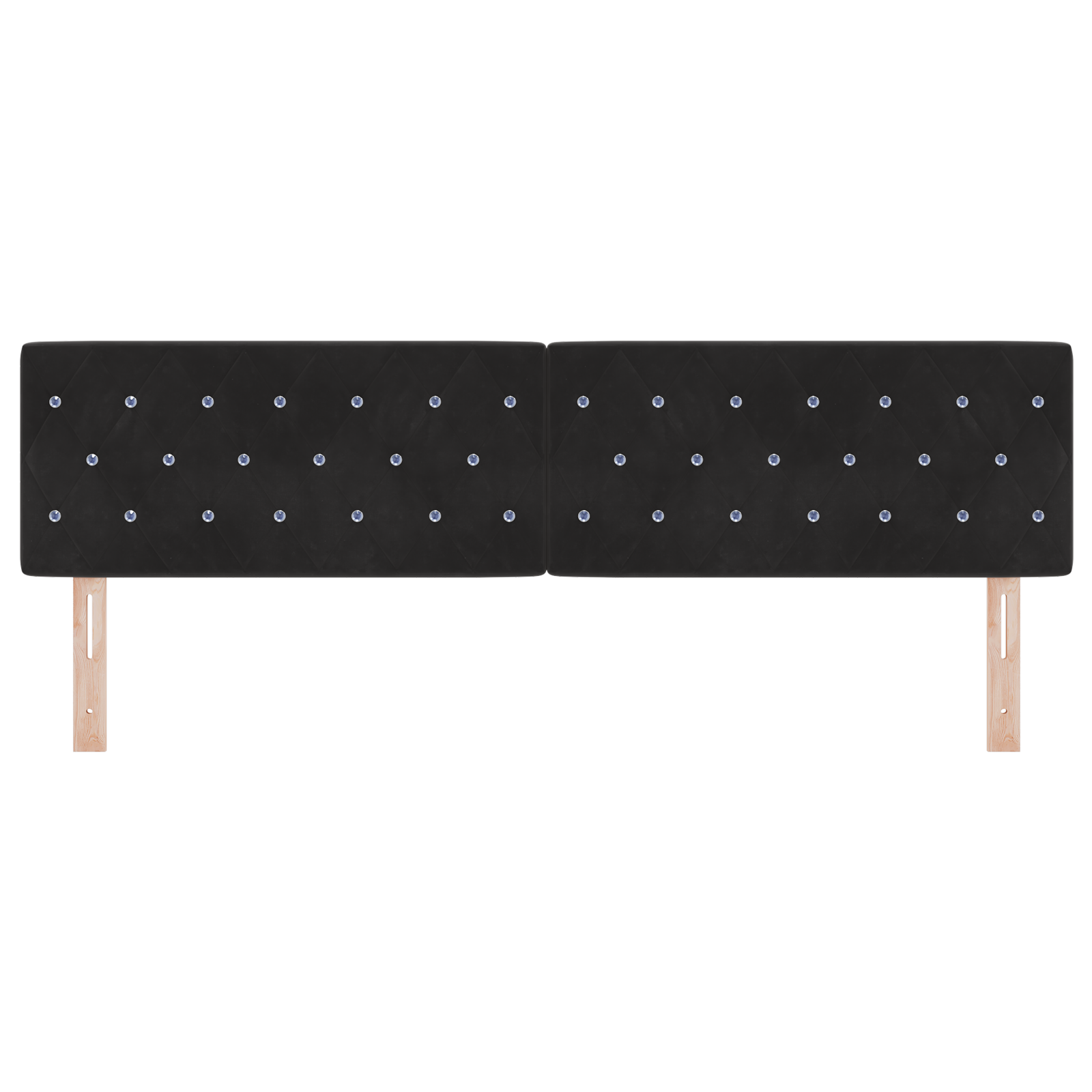 vidaXL Cap de pat LED , cu buton de cristal, negru, 90 cm, din catifea vidaXL Cap de pat LED , cu buton de cristal, negru, 90 cm, din catifea
