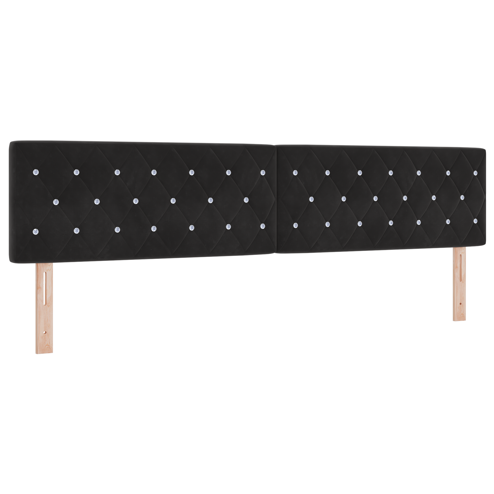 vidaXL Tăblie LED cu lumini cu bandă LED Argyle Negru 100 cm Catifea vidaXL Tăblie LED cu lumini cu bandă LED Argyle Negru 100 cm Catifea