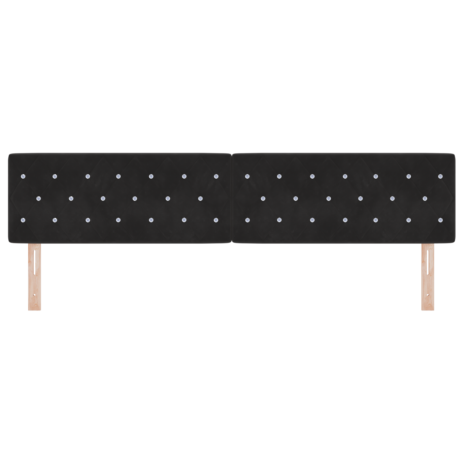 vidaXL Tăblie LED cu lumini cu bandă LED Argyle Negru 100 cm Catifea vidaXL Tăblie LED cu lumini cu bandă LED Argyle Negru 100 cm Catifea