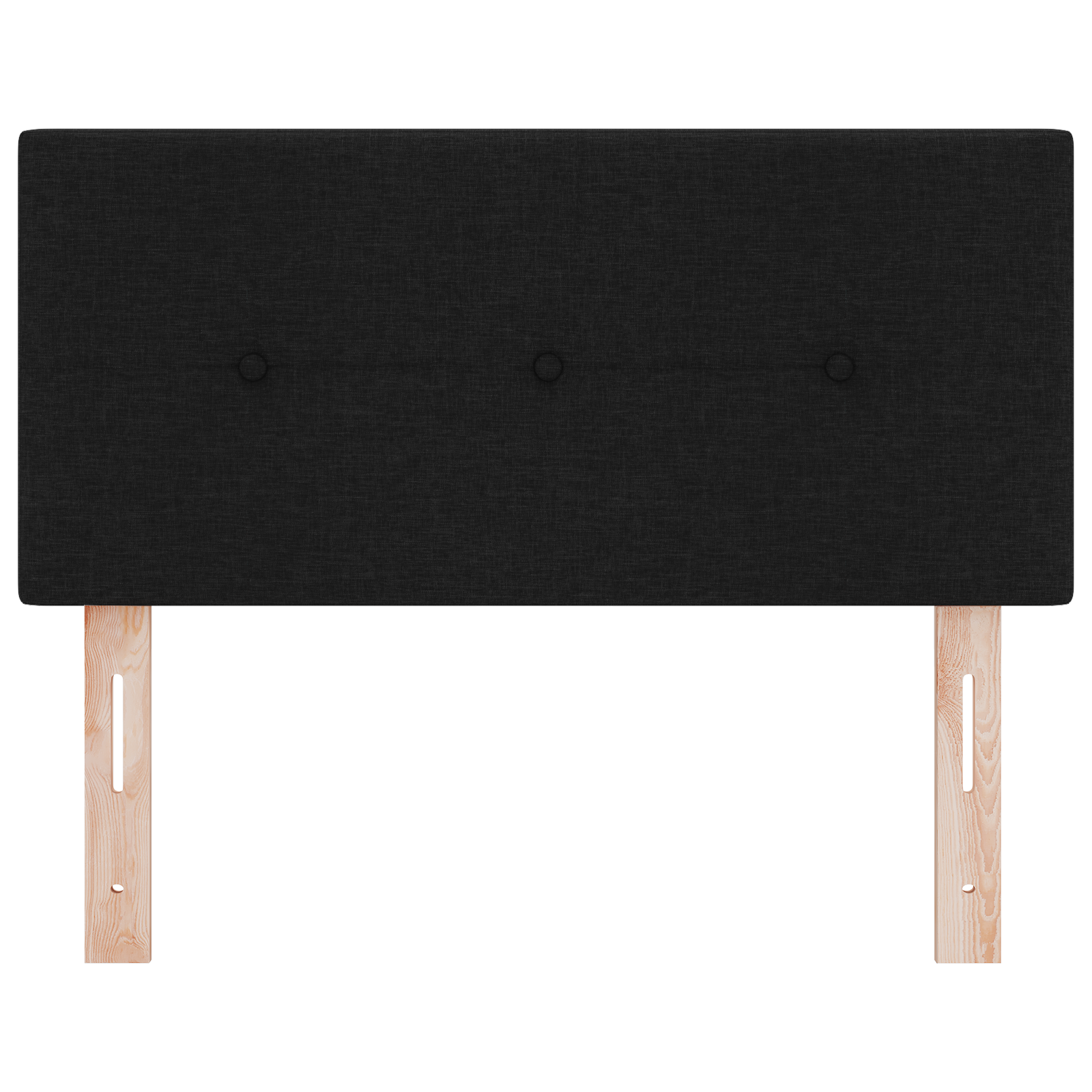 vidaXL Cap de pat LED cu butoane, tapițat negru, 90 cm, țesătură vidaXL Cap de pat LED cu butoane, tapițat negru, 90 cm, țesătură