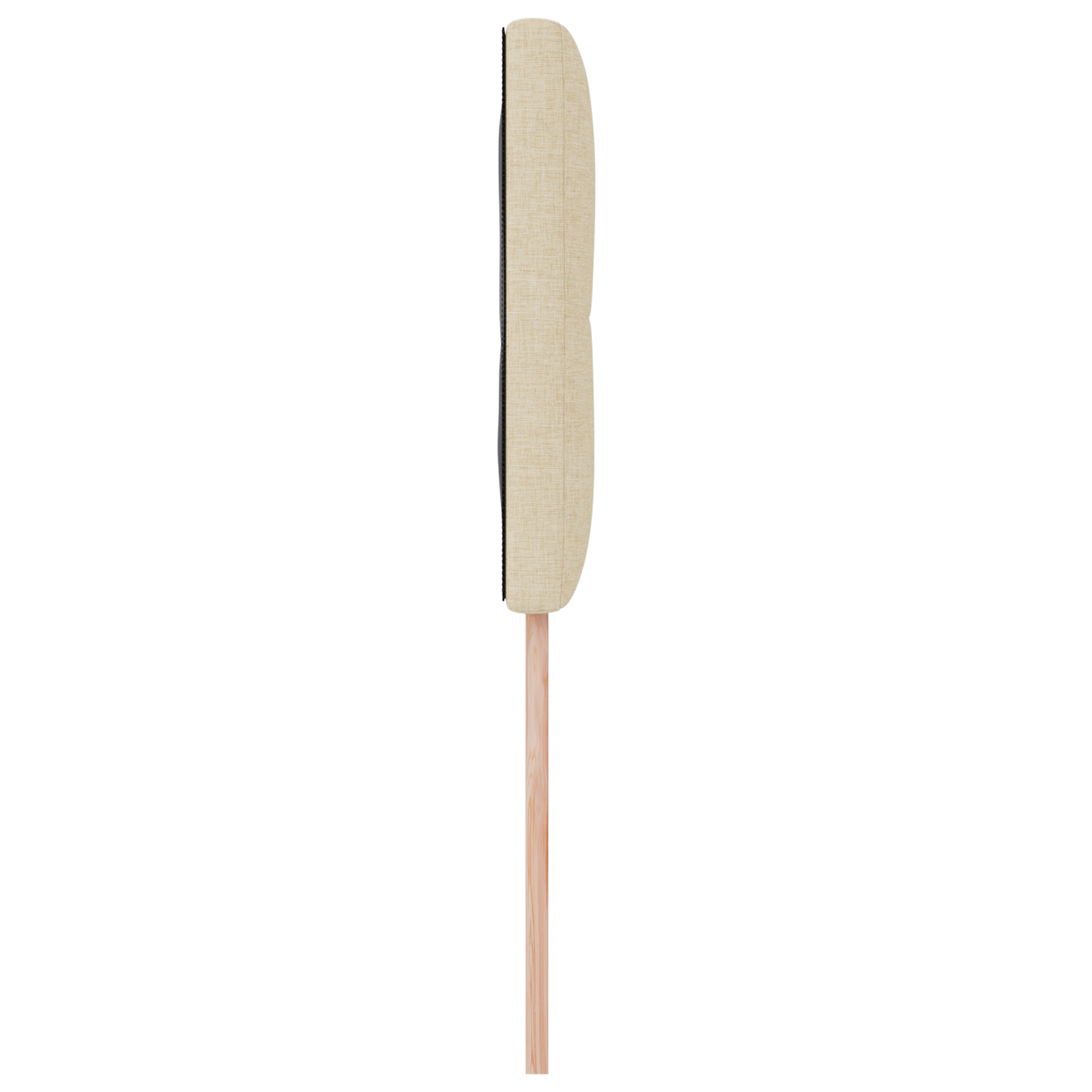 vidaXL Capitonat cu Buton LED Crem 90 cm Țesătură