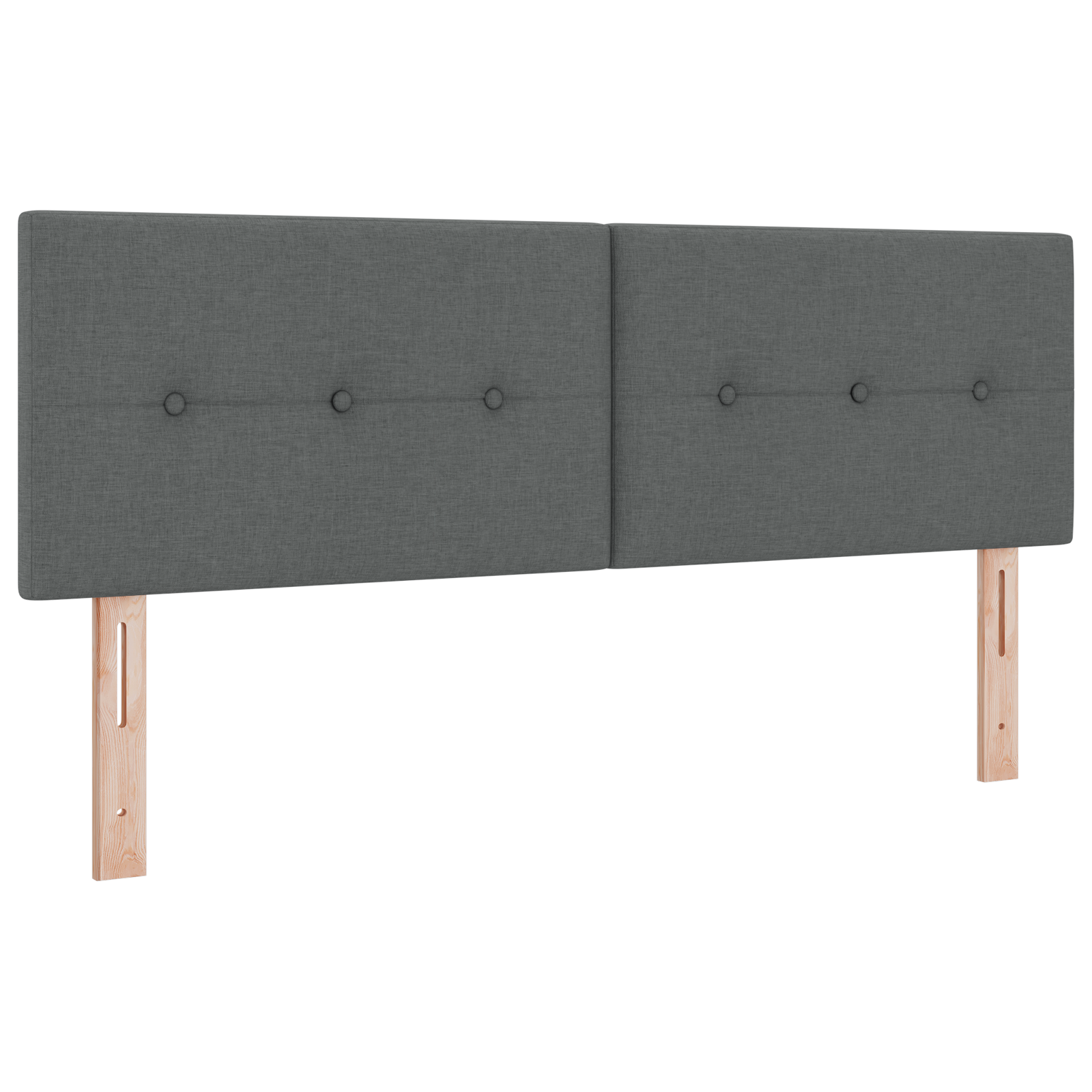 vidaXL Cap de pat cu LED și butoane, gri închis, 72 cm, din țesătură