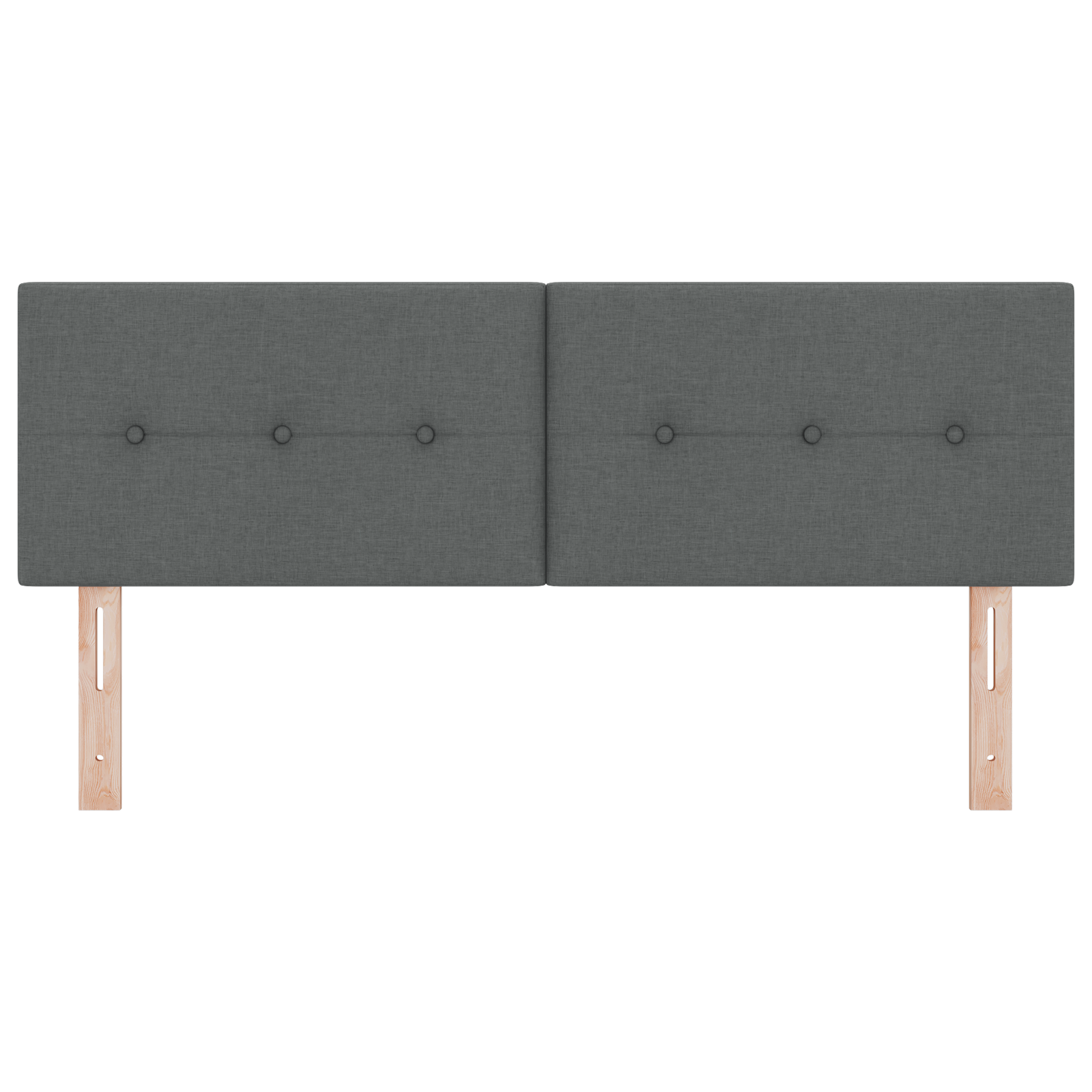 vidaXL Cap de pat cu LED și butoane, gri închis, 72 cm, din țesătură