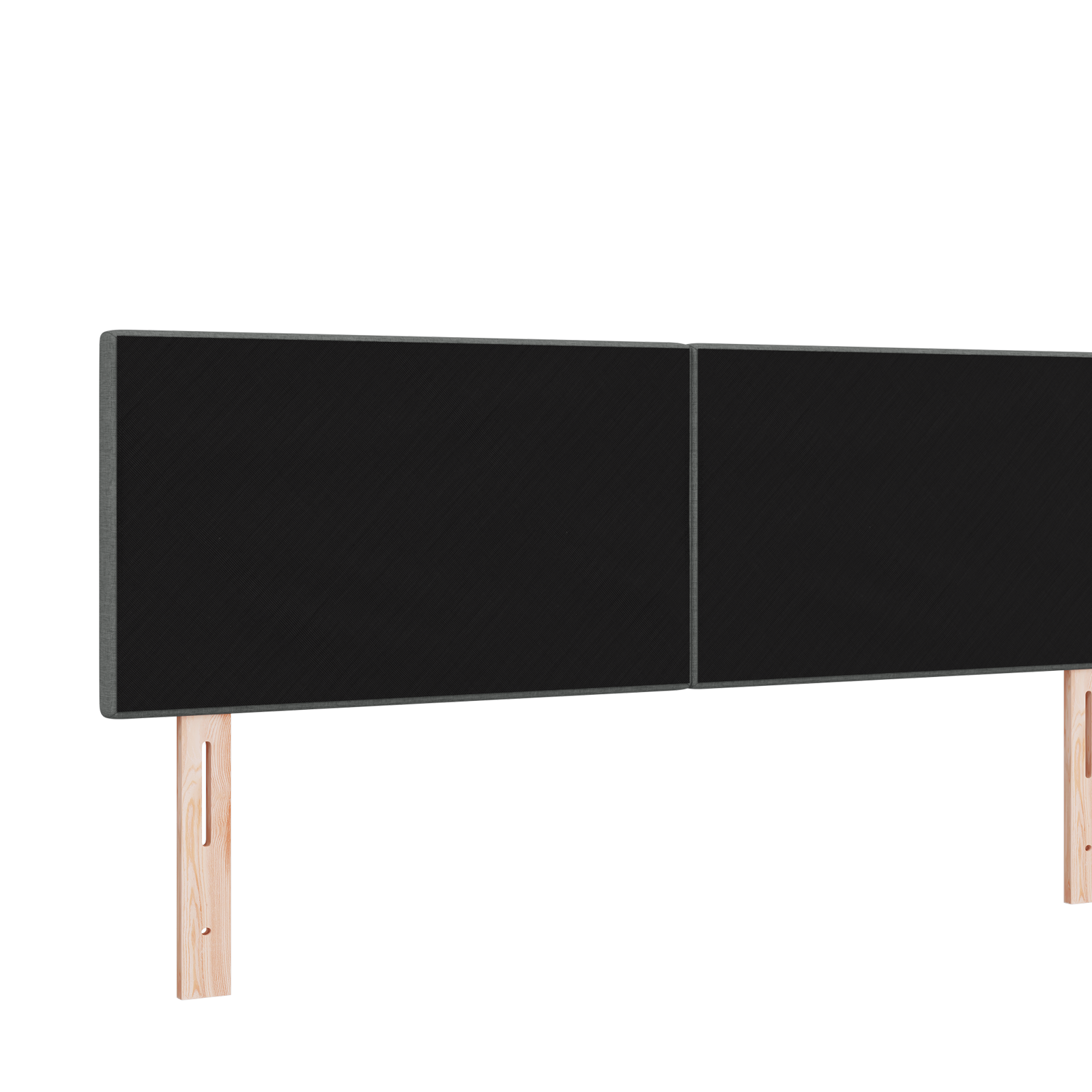 vidaXL Cap de pat cu LED și butoane, gri închis, 72 cm, din țesătură