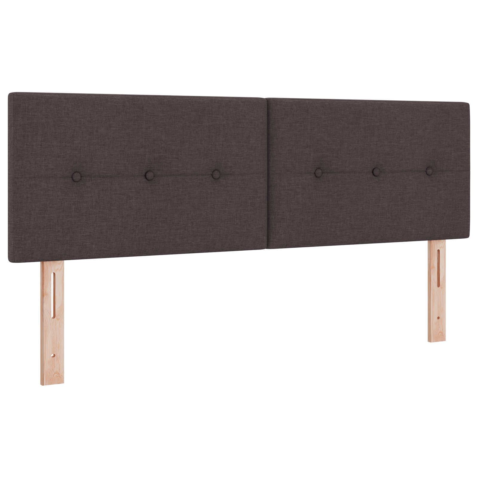 vidaXL Cap de pat LED maro închis cu butoane, 72 cm, din țesătură