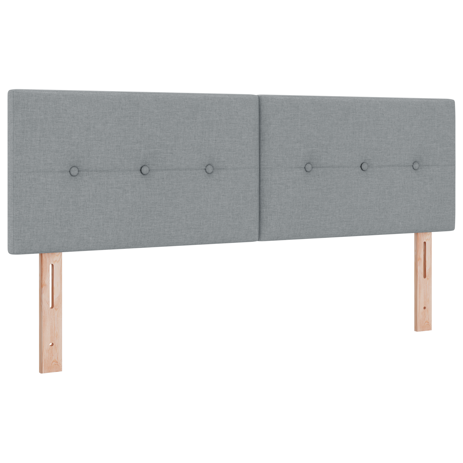 vidaXL Cap de pat cu butoane și LED, gri deschis, 80 cm, din stofă. vidaXL Cap de pat cu butoane și LED, gri deschis, 80 cm, din stofă.