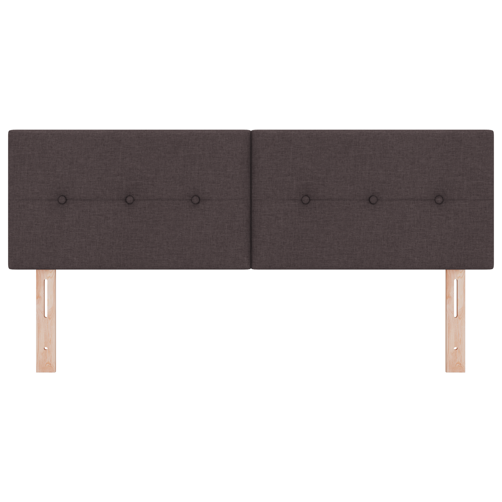 vidaXL Cap de pat LED tapițat, maro închis, 80 cm
