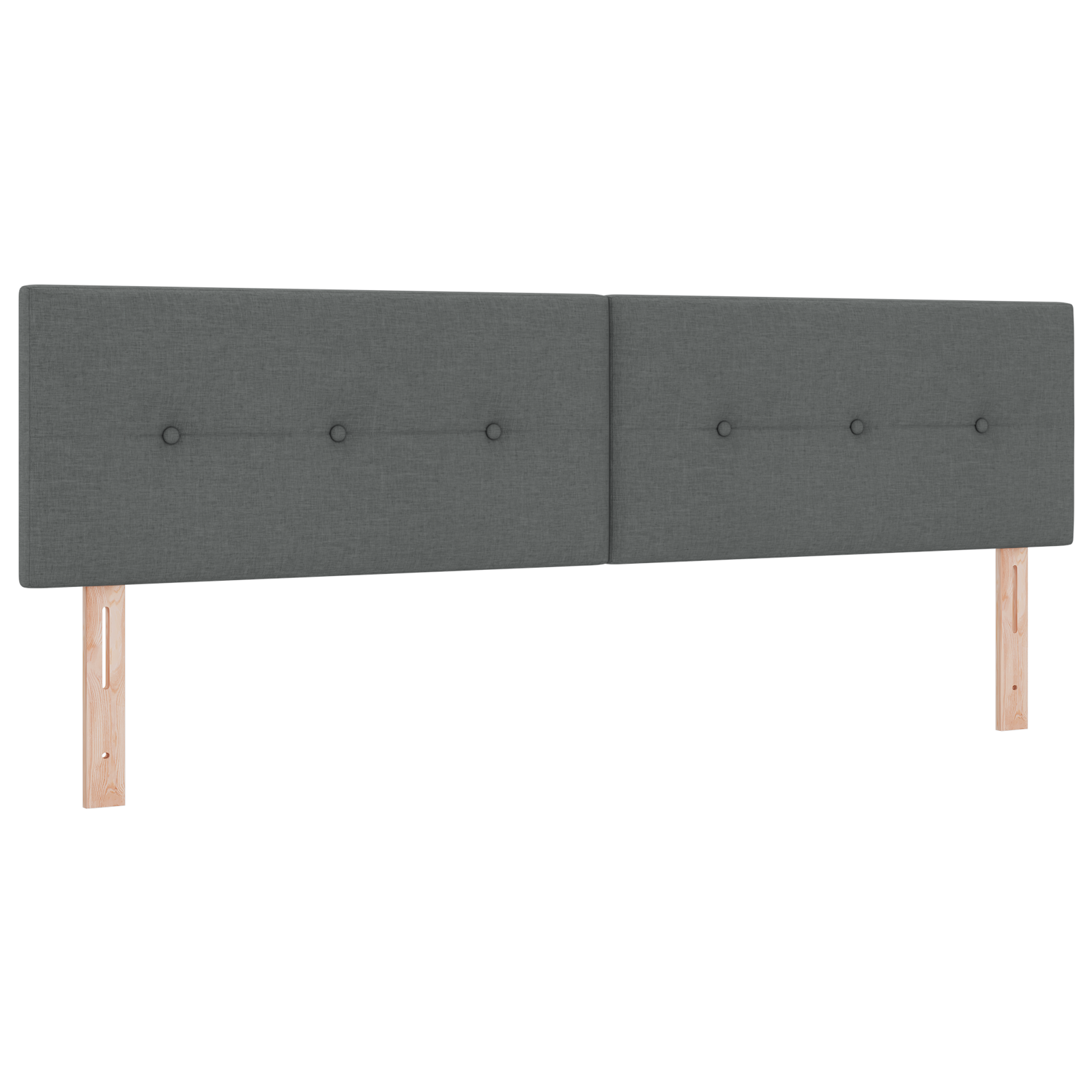 vidaXL Cap de pat LED gri închis cu butoane capitonate de 90 cm, din țesătură.