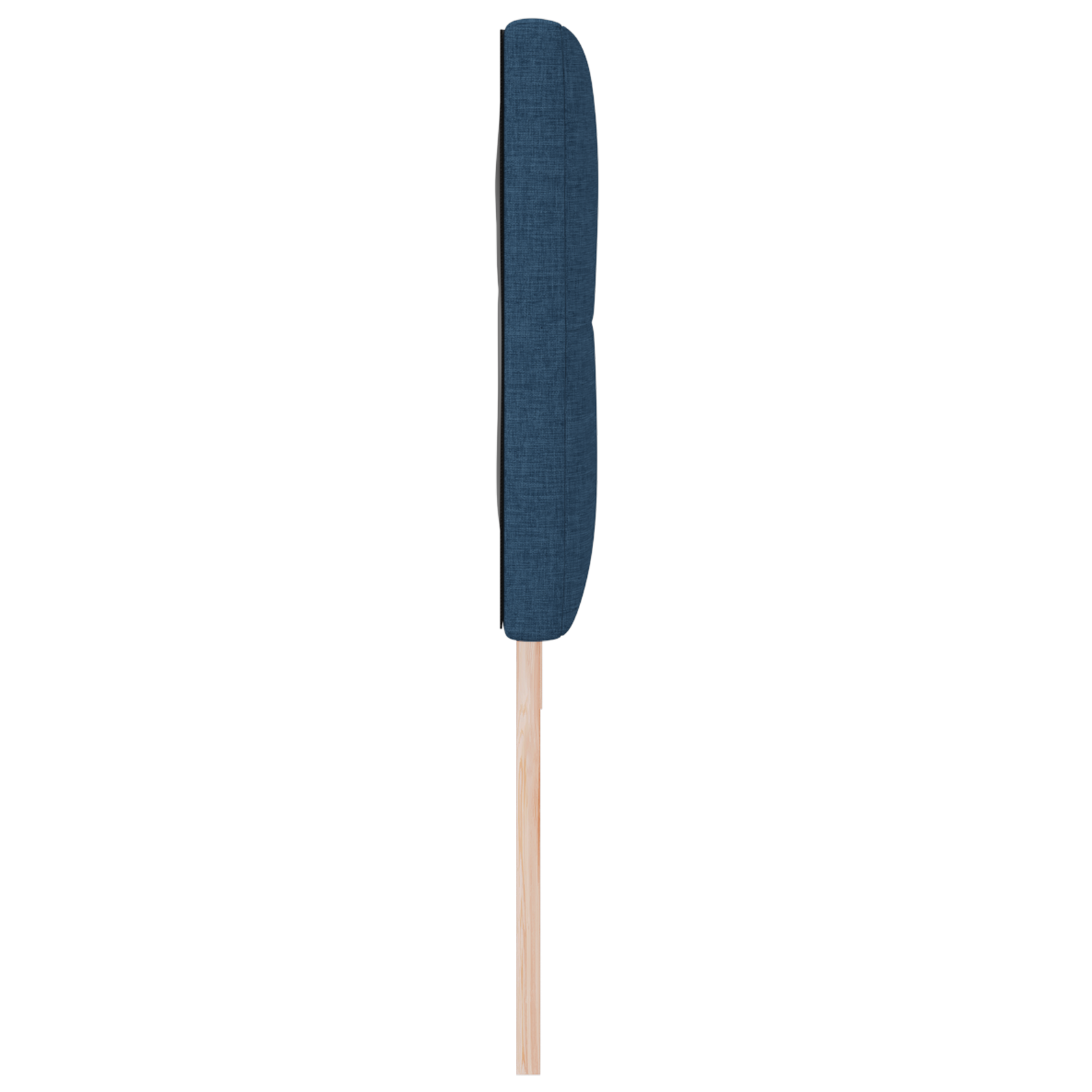 vidaXL Pat LED Tapițat cu Butoane, Albastru, 90 cm, Țesătură