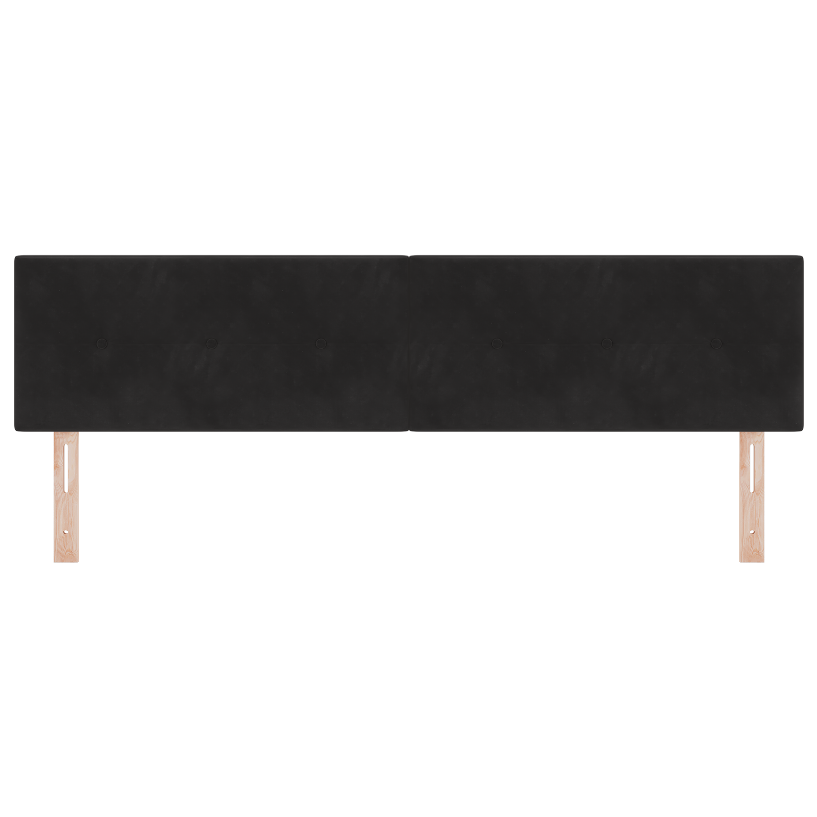 Cap de pat LED vidaXL, buton capitonat, negru, 90 cm, catifea