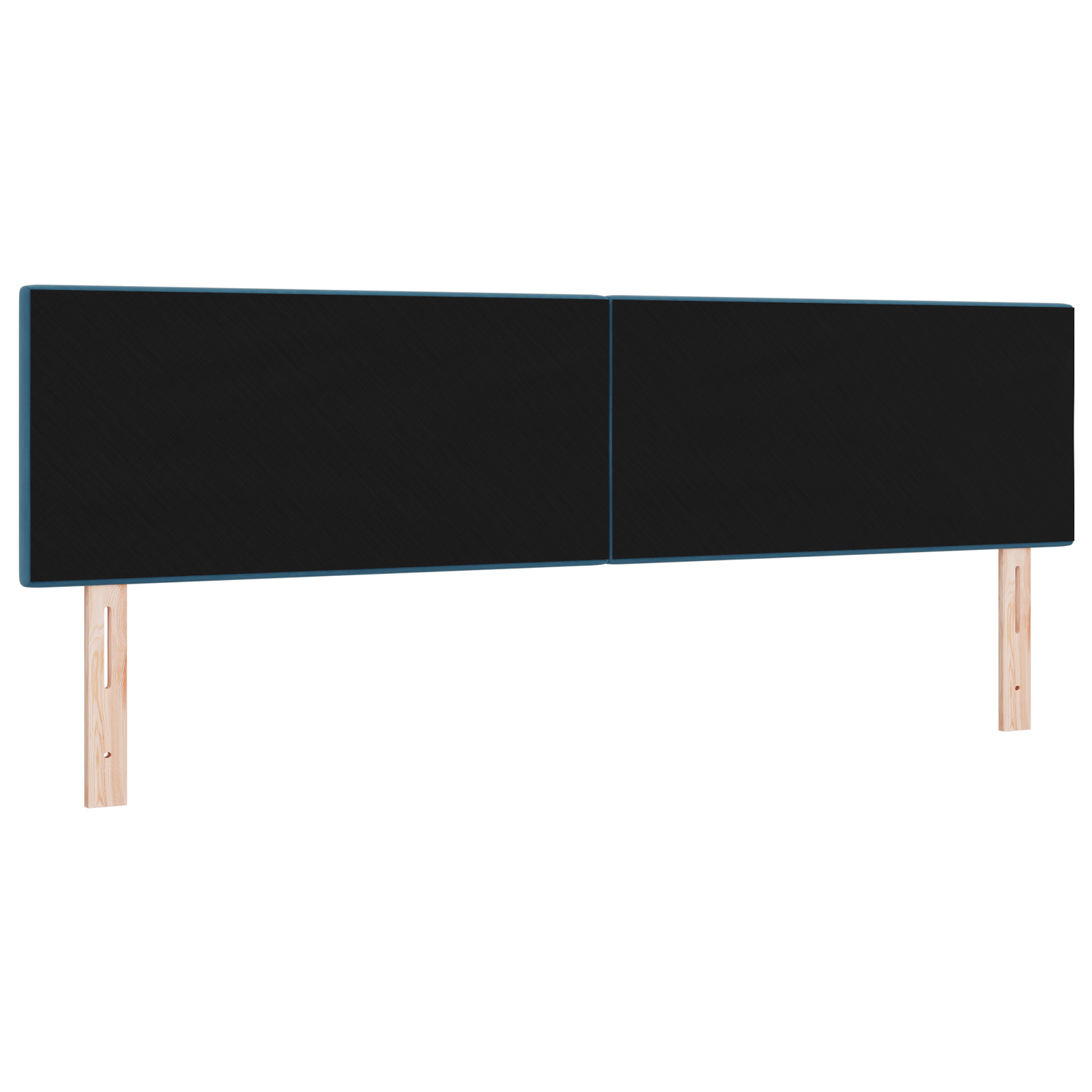 vidaXL Tăblie cap cu lumini cu bandă LED albastru 90 cm Catifea