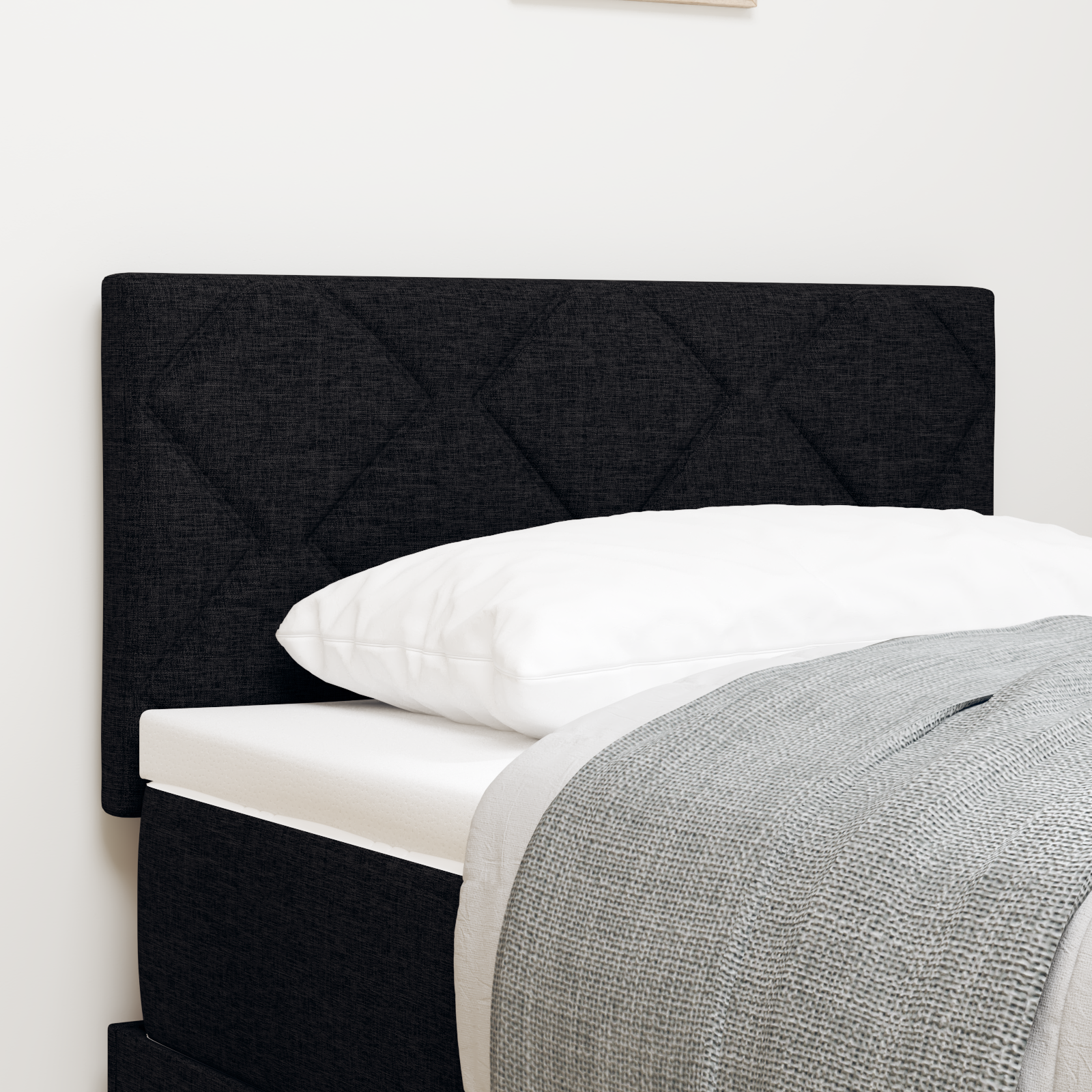 Tăblie LED vidaXL Design cu blocuri de diamante Negru 80 cm țesătură Tăblie LED vidaXL Design cu blocuri de diamante Negru 80 cm țesătură