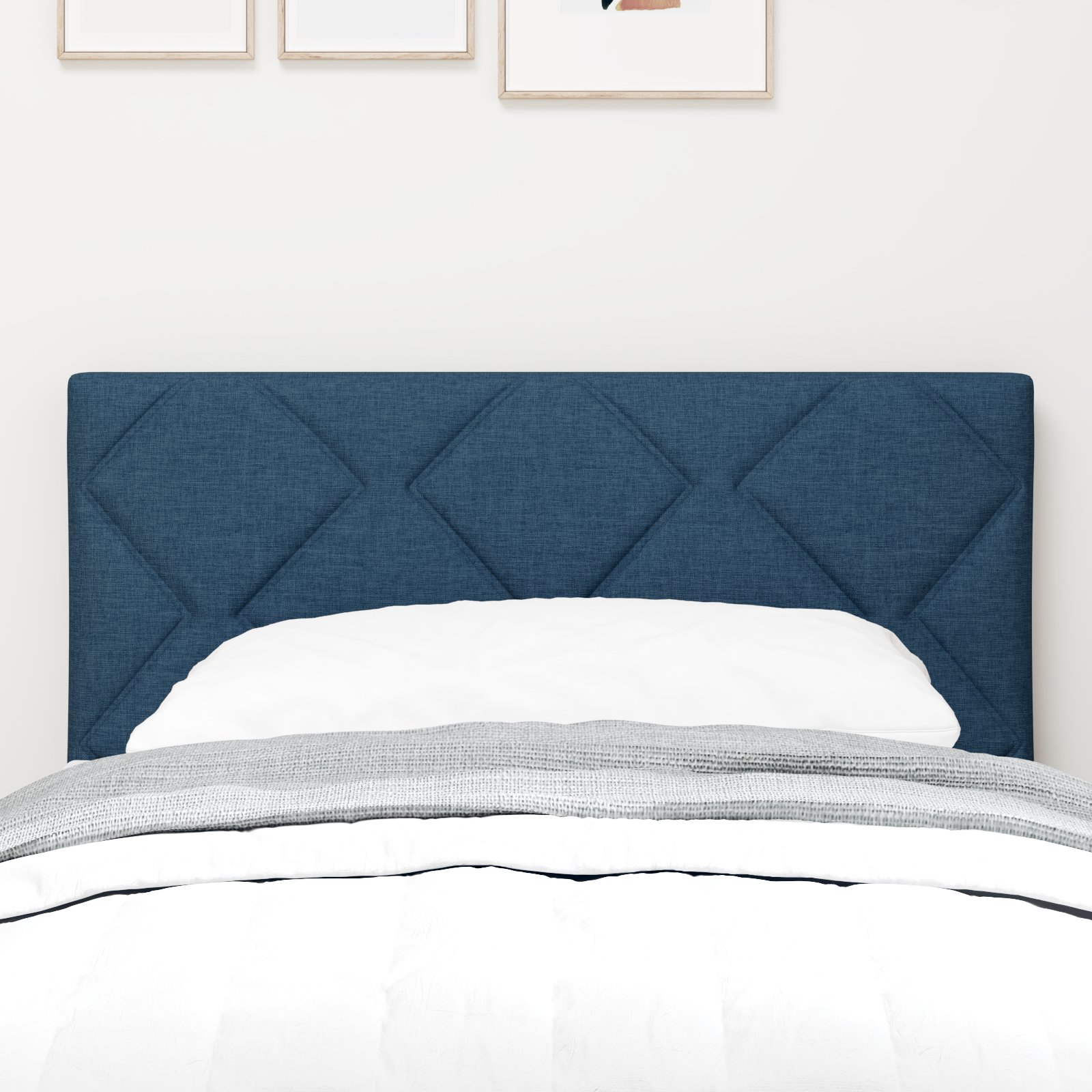 Cap de pat LED vidaXL Design cu blocuri de diamante Albastru 80 cm Țesătură Cap de pat LED vidaXL Design cu blocuri de diamante Albastru 80 cm Țesătură
