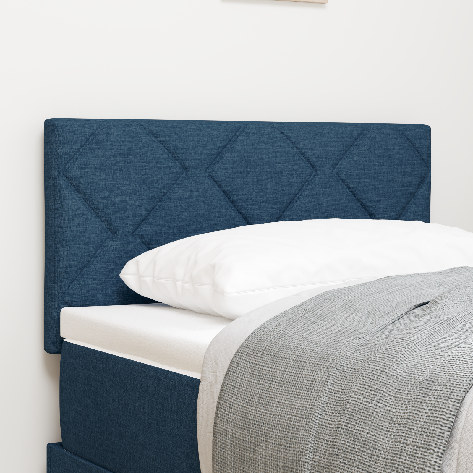 Cap de pat LED vidaXL Design cu blocuri de diamante Albastru 80 cm Țesătură Cap de pat LED vidaXL Design cu blocuri de diamante Albastru 80 cm Țesătură