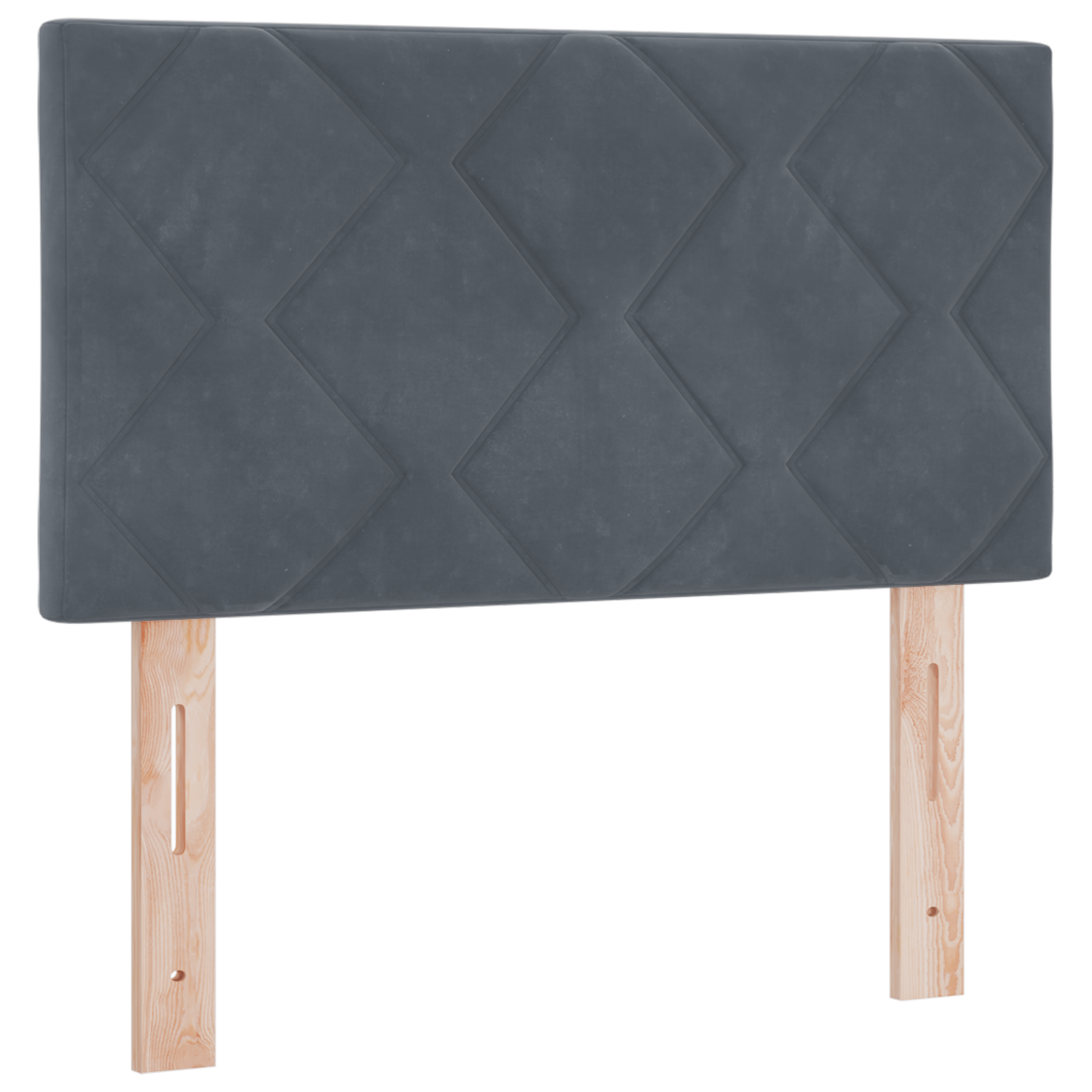 vidaXL Tête de lit LED, design blocuri de diamant, gri închis, 80 cm, velur vidaXL Tête de lit LED, design blocuri de diamant, gri închis, 80 cm, velur