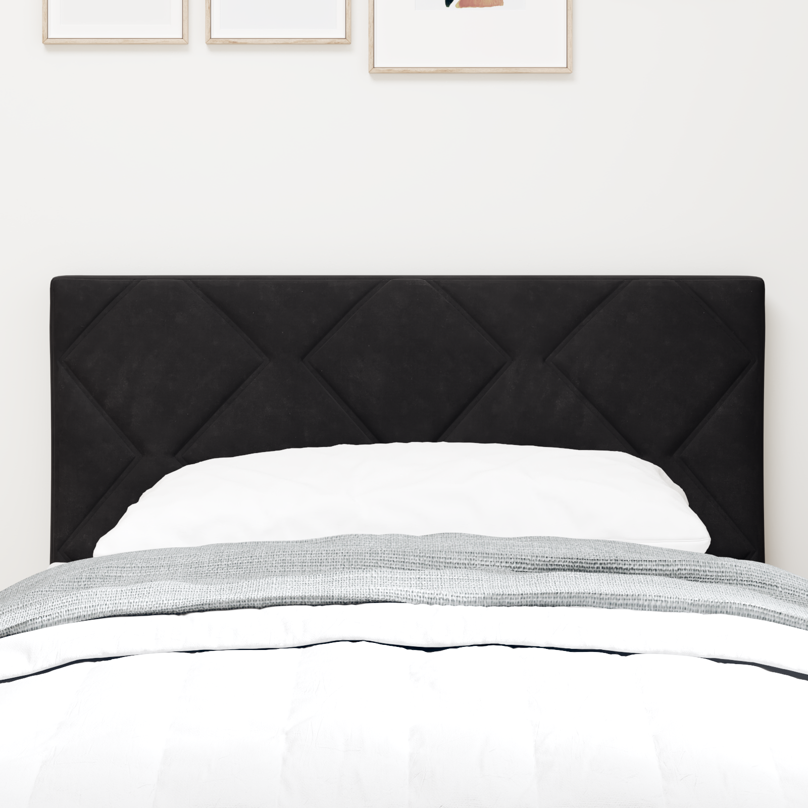 vidaXL Cap de Pat LED design blocuri de diamant negru 80 cm vidaXL Cap de Pat LED design blocuri de diamant negru 80 cm