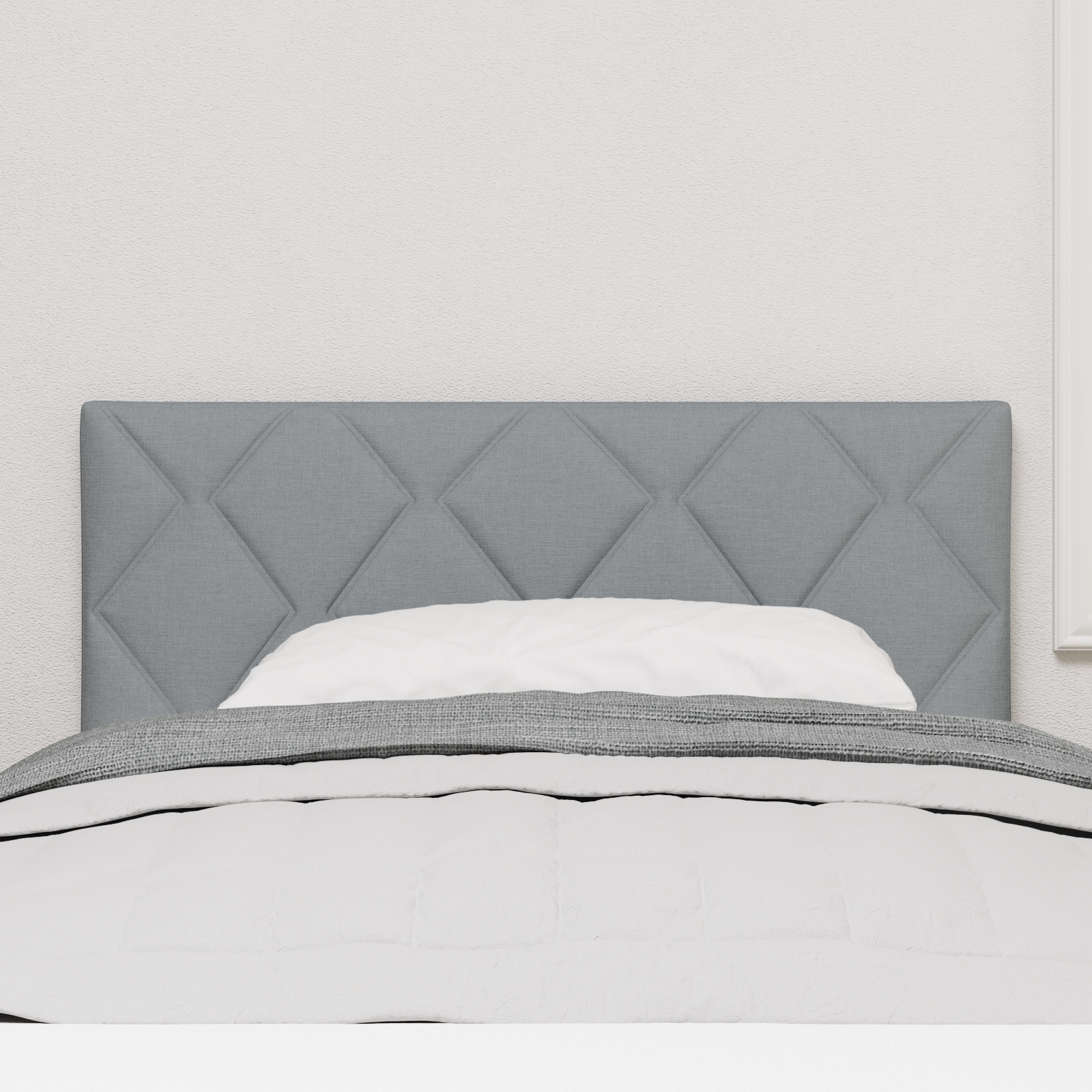 Cap de Pat LED vidaXL Design Blocuri de diamant Gri deschis 90 cm Țesătură Cap de Pat LED vidaXL Design Blocuri de diamant Gri deschis 90 cm Țesătură