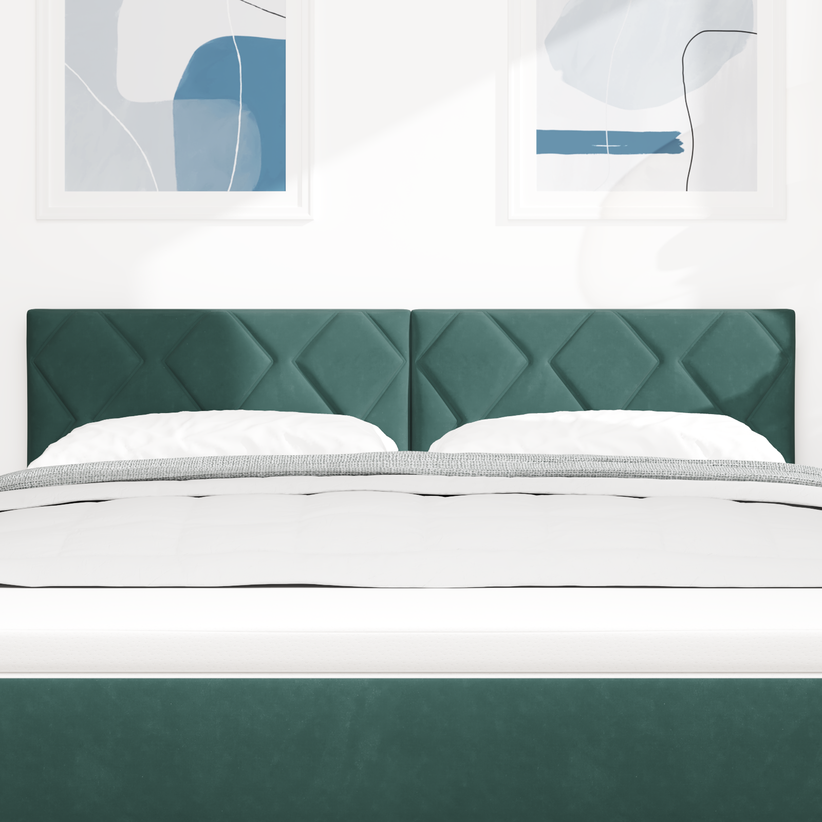 vidaXL Tăblie LED cu lumini cu bandă LED Verde închis 144 cm Catifea