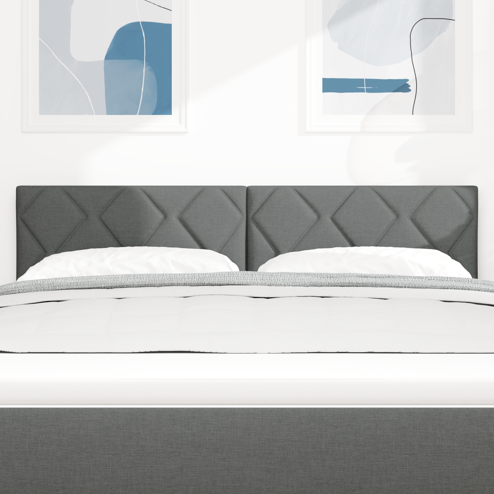 Cap de Pat LED vidaXL cu Design în Pătrate de Diamant Gri închis 160 cm Țesătură Cap de Pat LED vidaXL cu Design în Pătrate de Diamant Gri închis 160 cm Țesătură