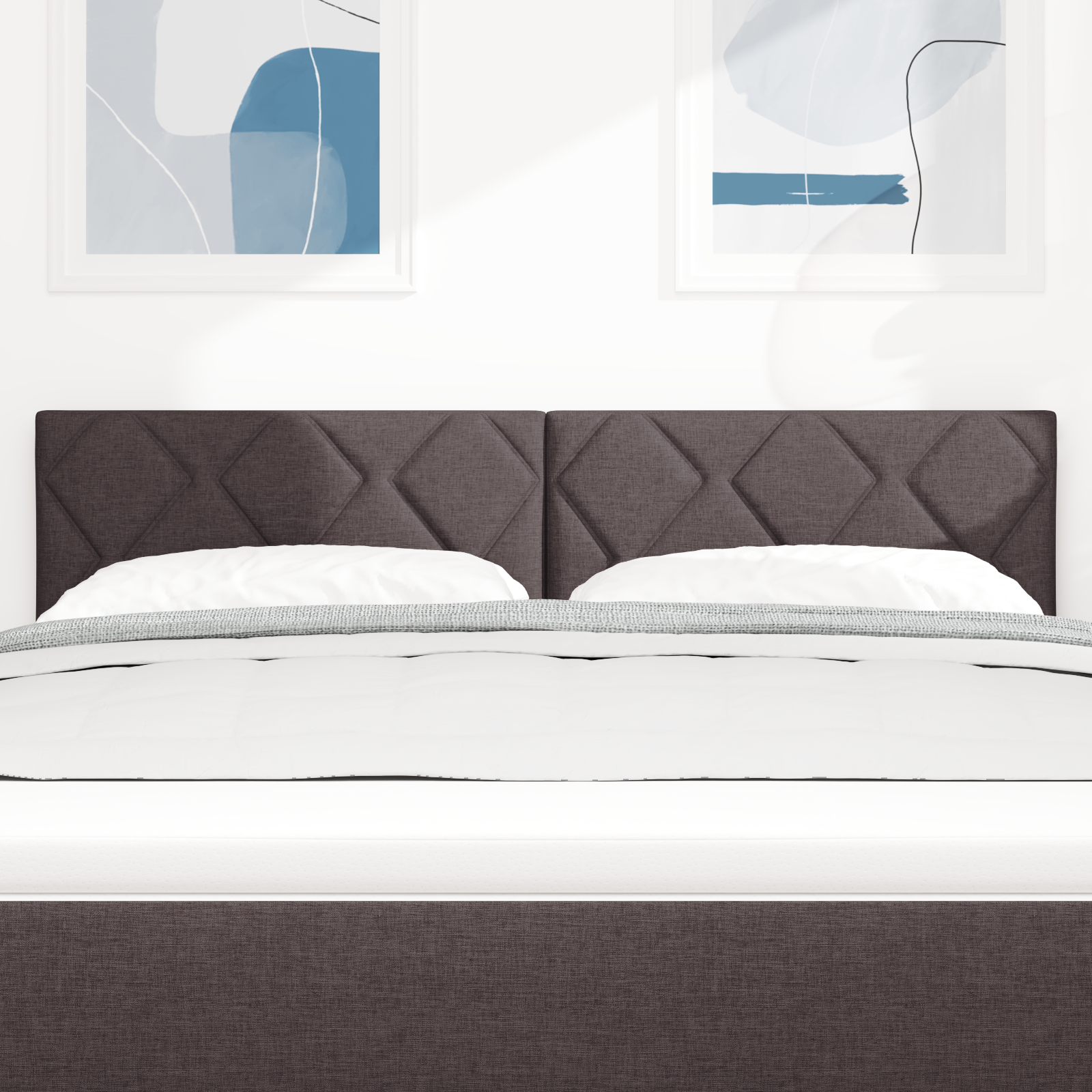 Cap de pat LED vidaXL cu design blocuri în diamant maro închis 160 cm țesătură Cap de pat LED vidaXL cu design blocuri în diamant maro închis 160 cm țesătură