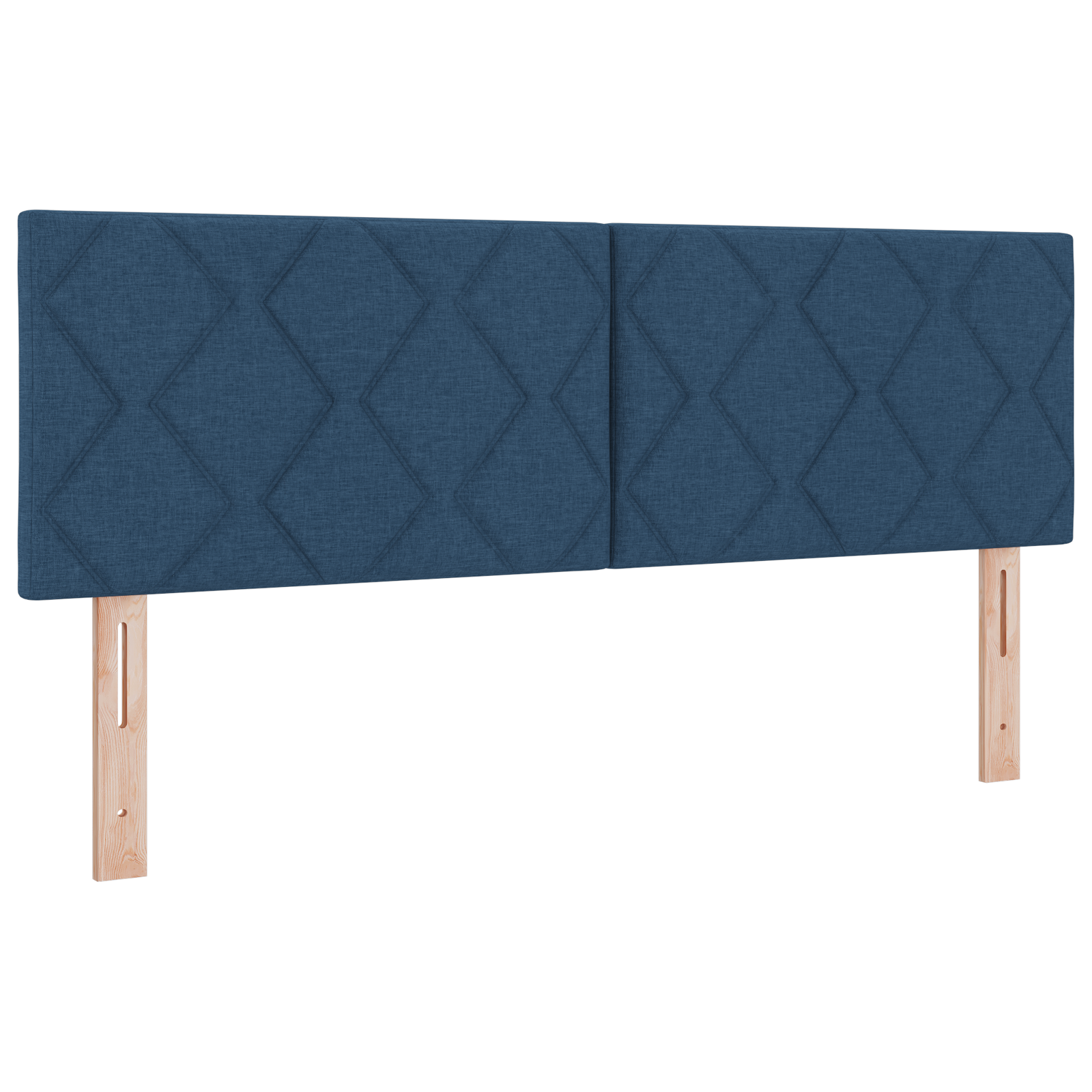 Suport de Cap LED vidaXL cu design blocuri diamantate Albastru 160 cm Țesătură Suport de Cap LED vidaXL cu design blocuri diamantate Albastru 160 cm Țesătură