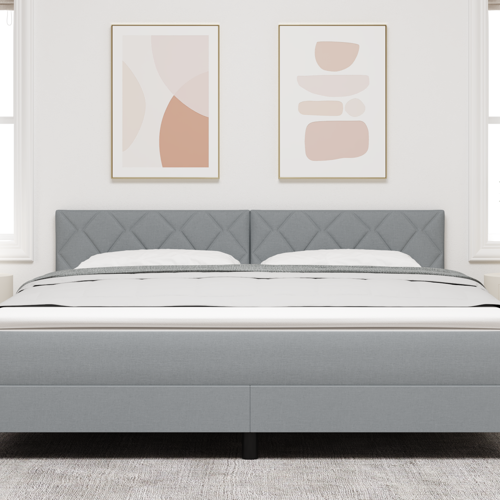 Tablia LED vidaXL cu Model Blocuri Cubice Gri deschis 180 cm Țesătură Tablia LED vidaXL cu Model Blocuri Cubice Gri deschis 180 cm Țesătură